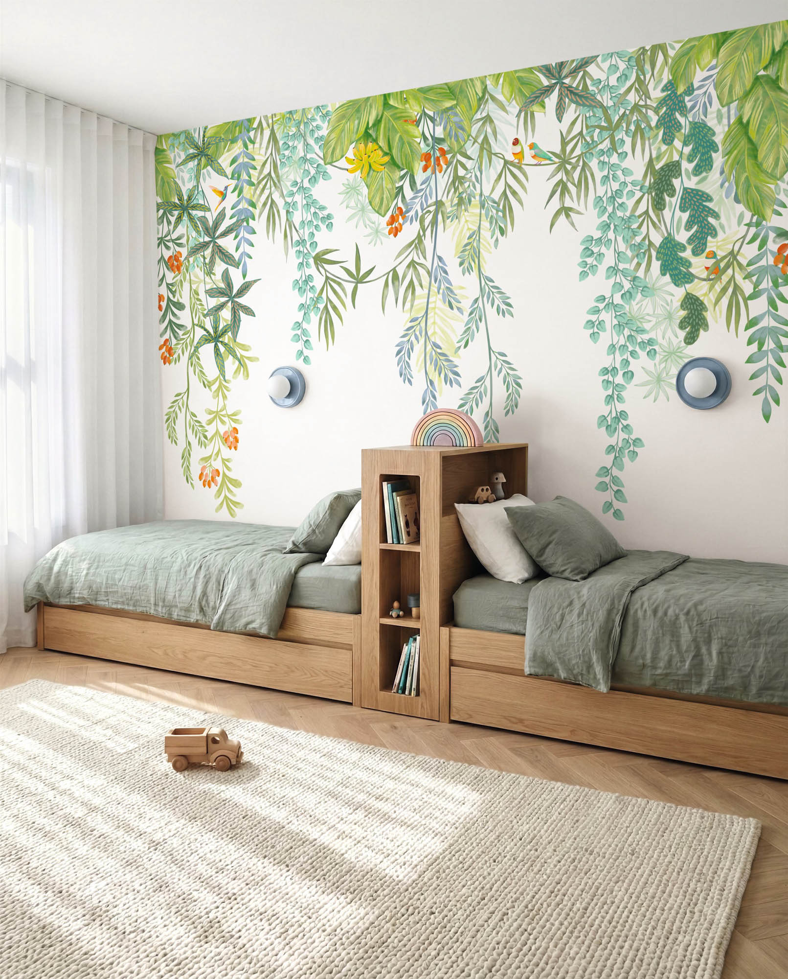 Wandbild L Dschungel Ranken mediterran 300 cm x 310 cm