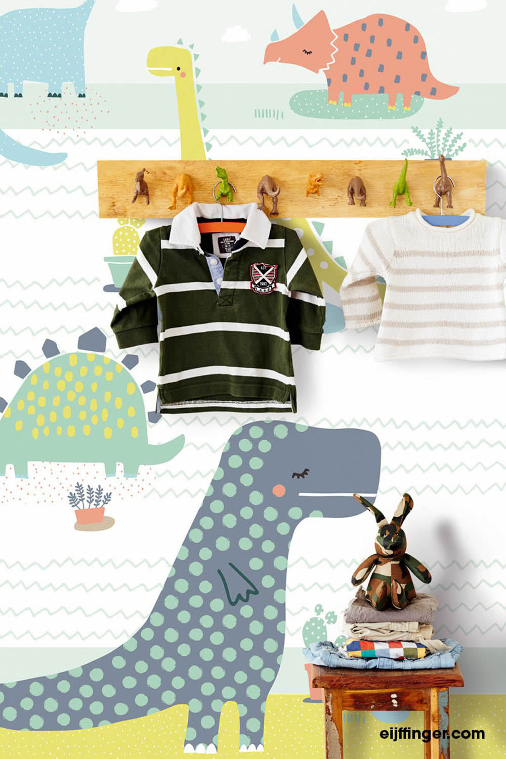 Mural non-woven Dinosaur Colorful-55-364109