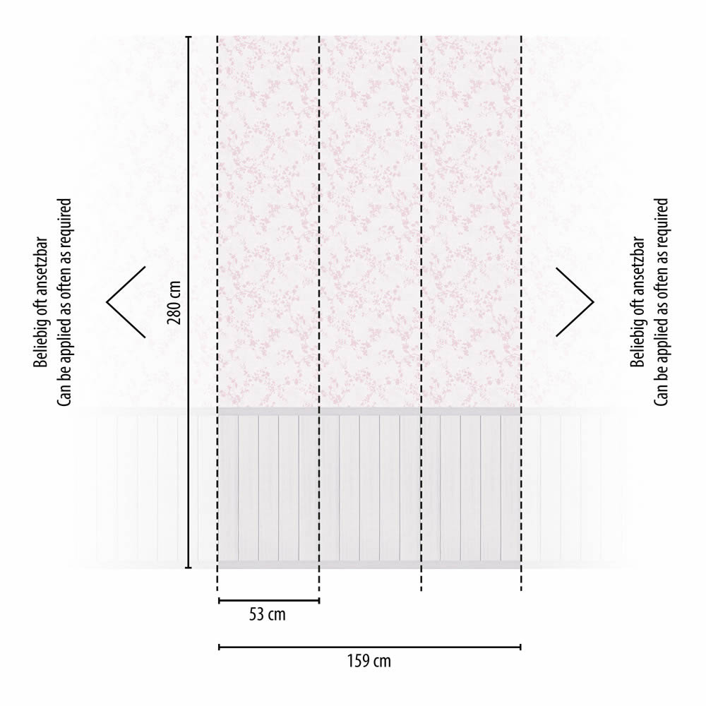 Wandbild Landhaus kleine Blümchen Blüten creme rosa 770751-8-770751