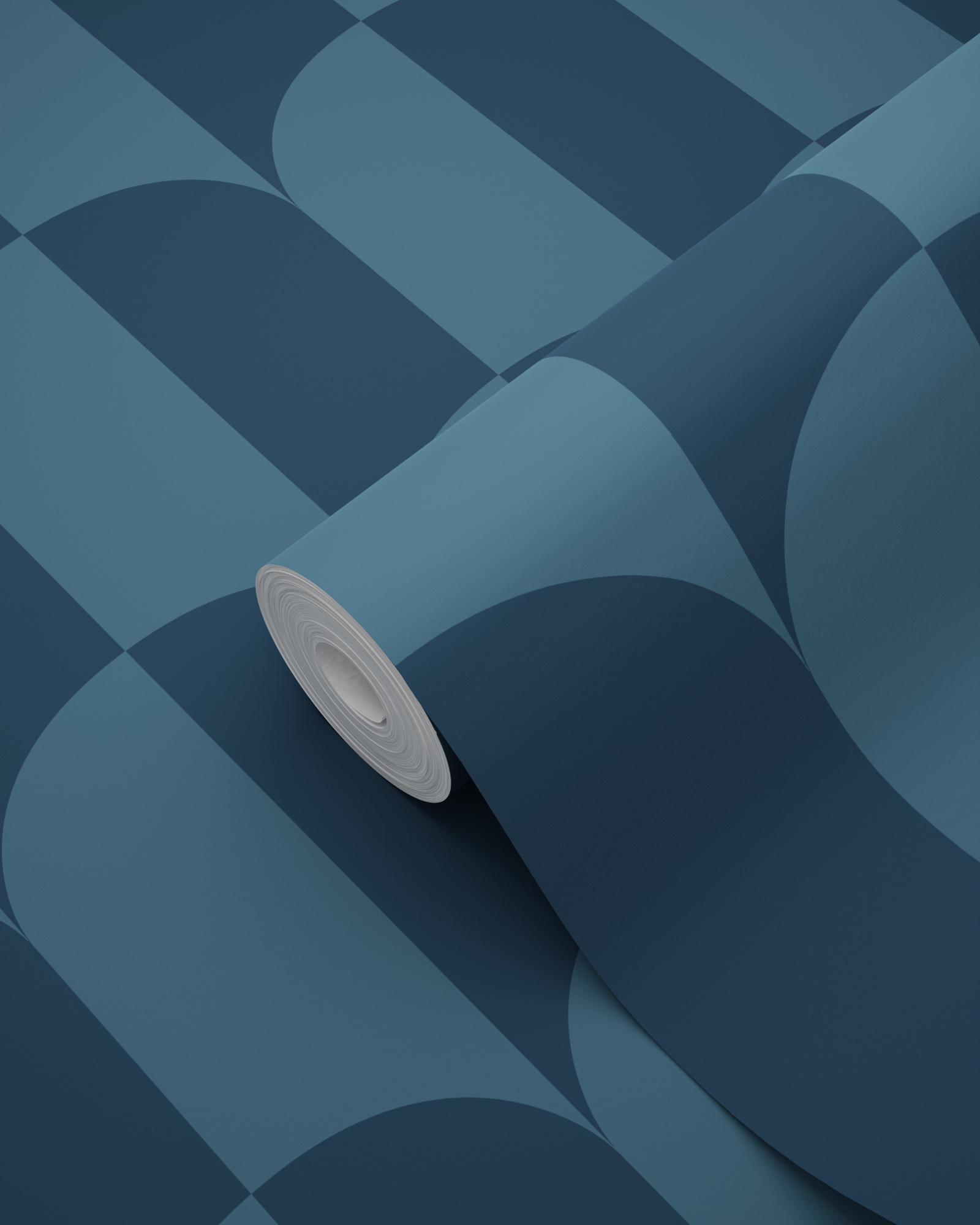 Tapete Art Deco Tapete Bögen dunkelblau Vlies 139990