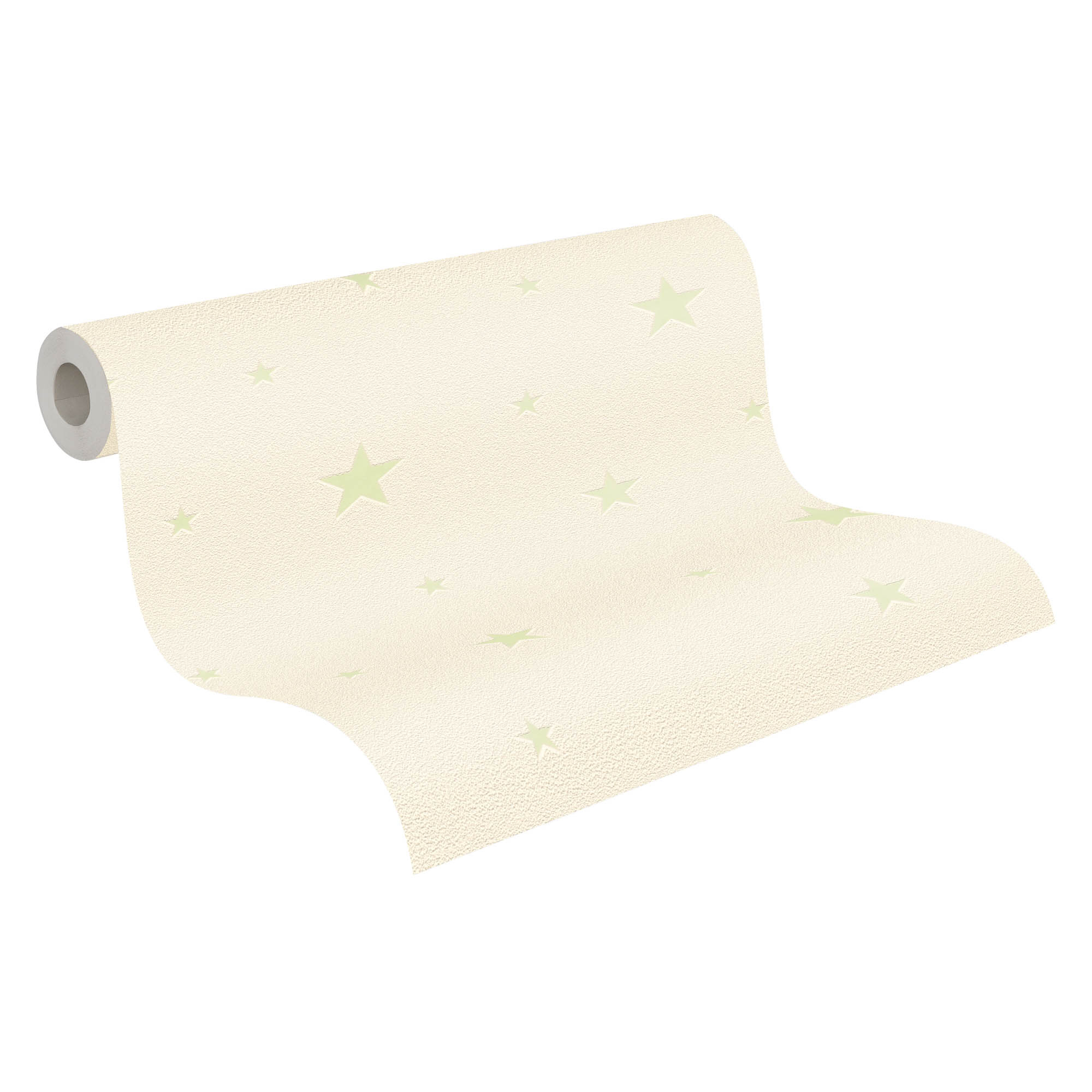 Tapete Sternentapete Leuchteffekt Sterne creme Vlies 324401