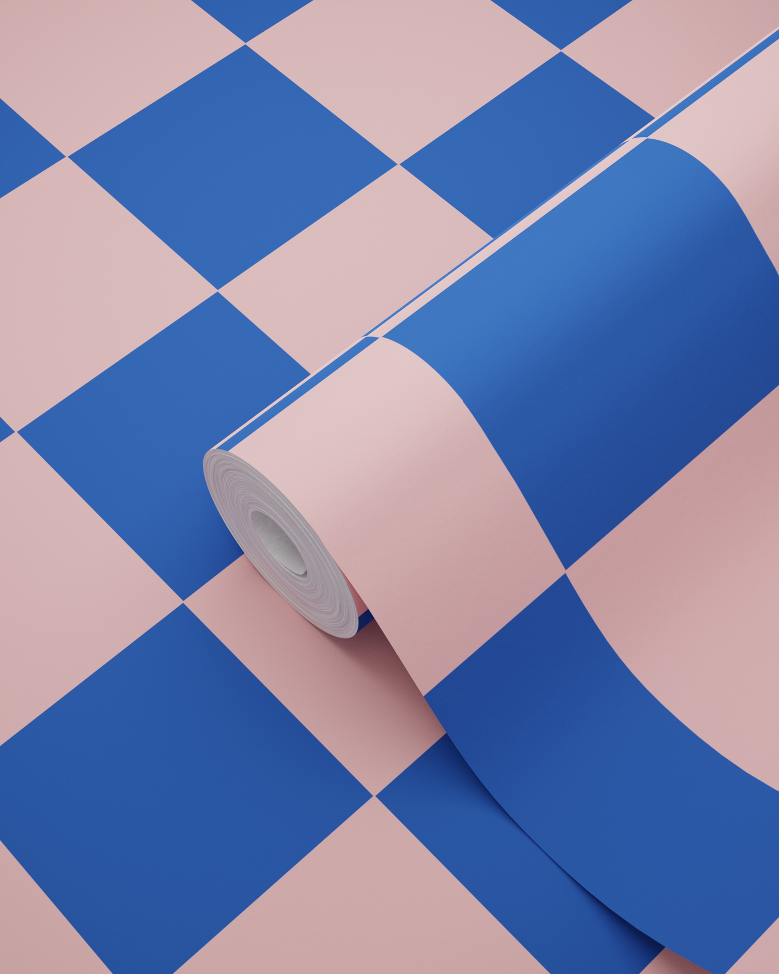 Tapete Karo Tapete rosa royalblau Retro Vlies 130915