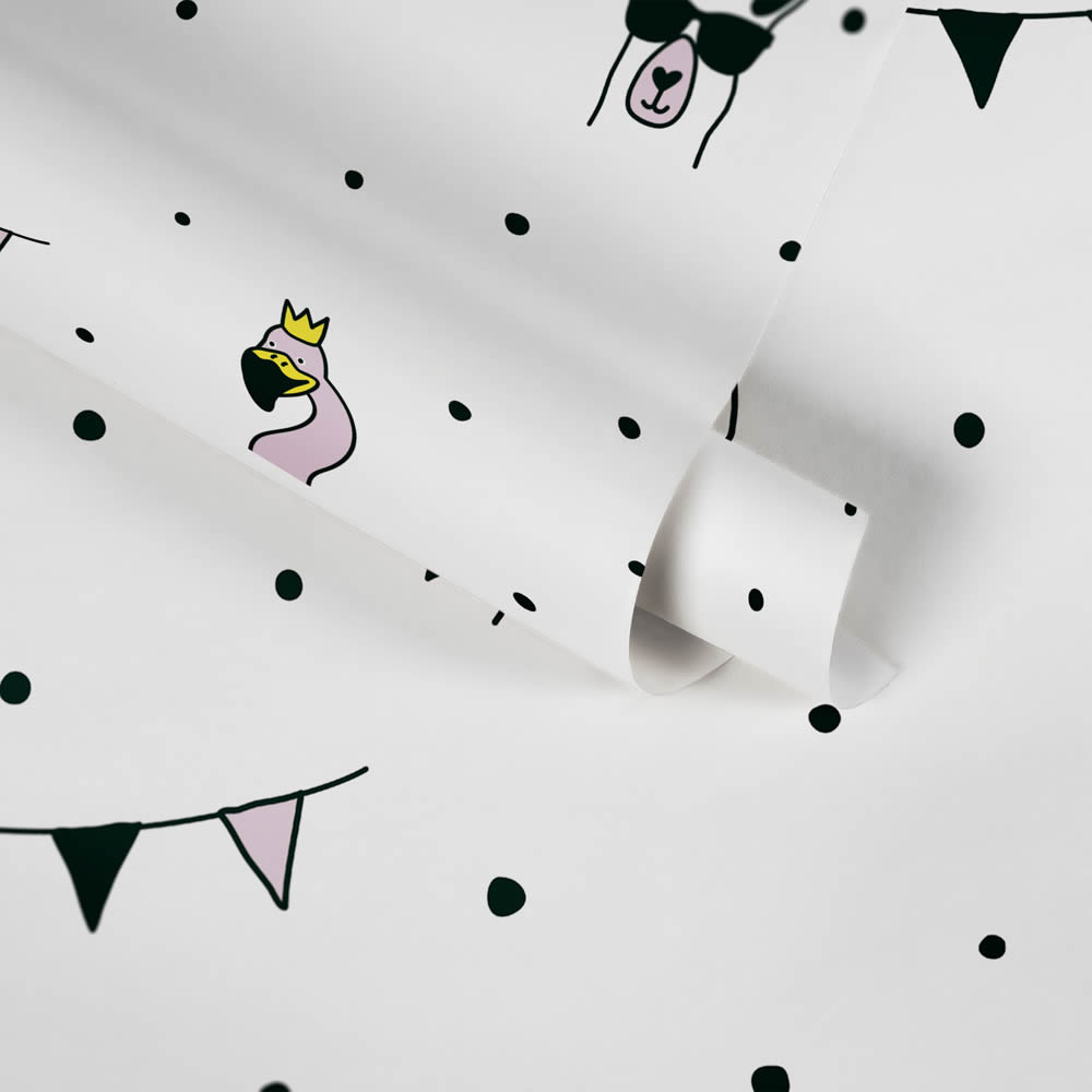 party motifs girls wallpaper white Little Love AS Creation 381381-8-381381.1M