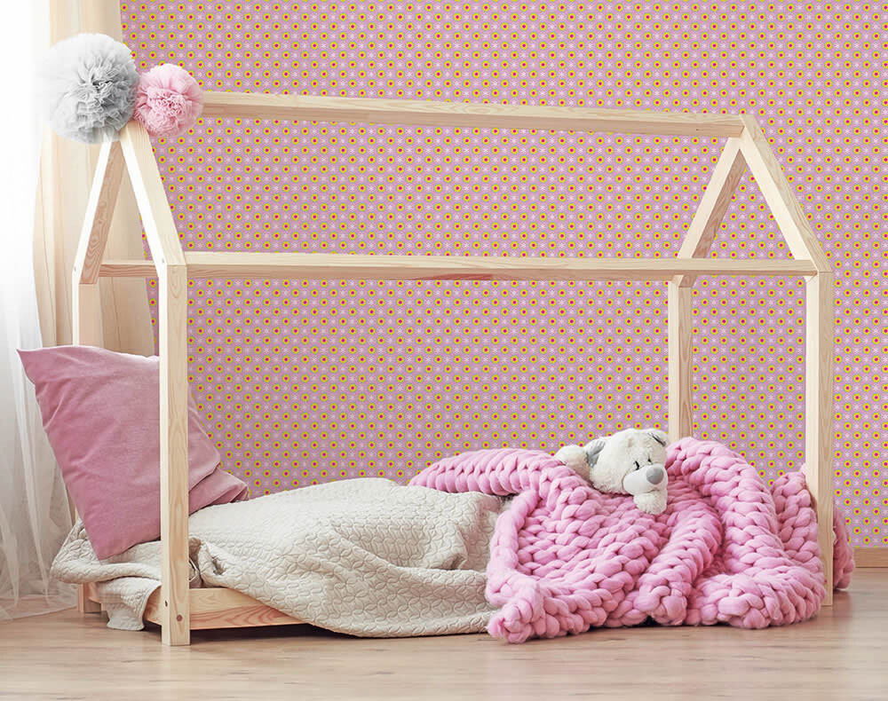 Wandbild Vlies Kleine Blümchen Rosa-65-TD4069