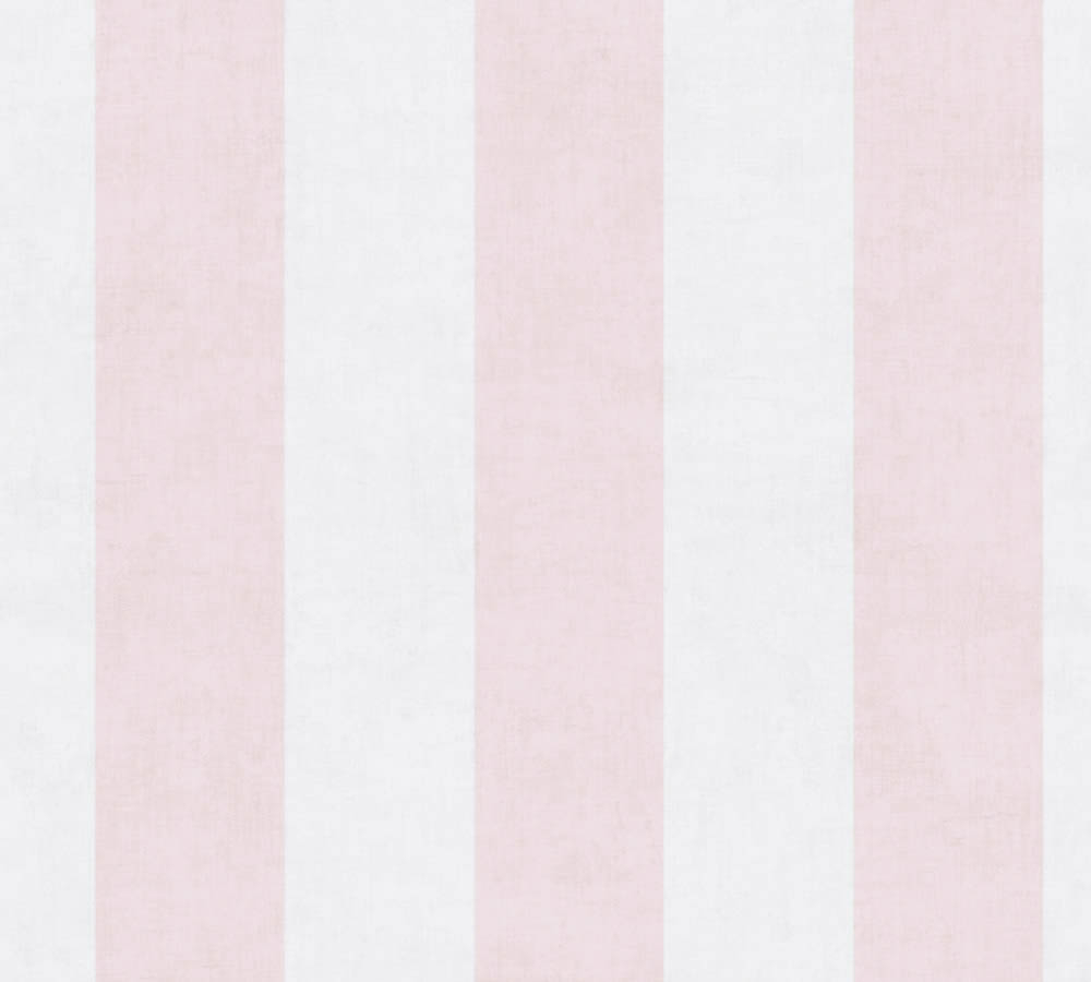 Vliestapete Blockstreifen zweifarbig glatt matt creme rosa 770782-8-770782