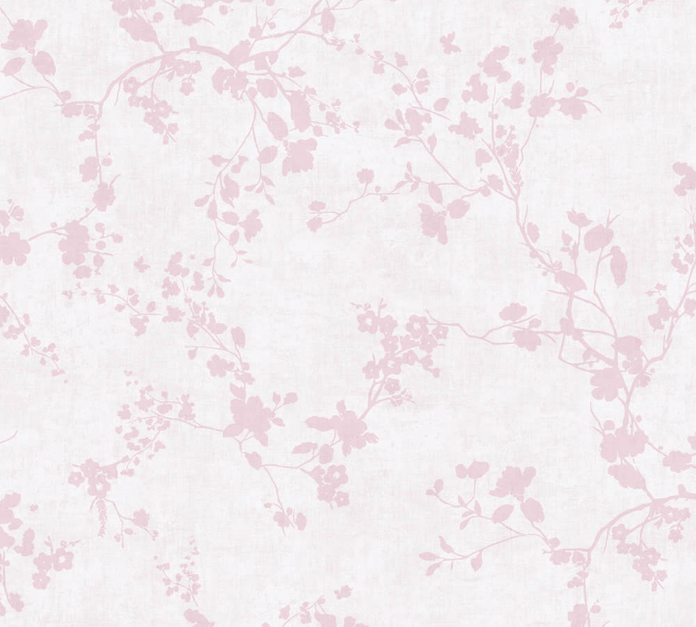Vliestapete Zweige Äste und Blüten glatt matt zart rosa 770791-8-770791