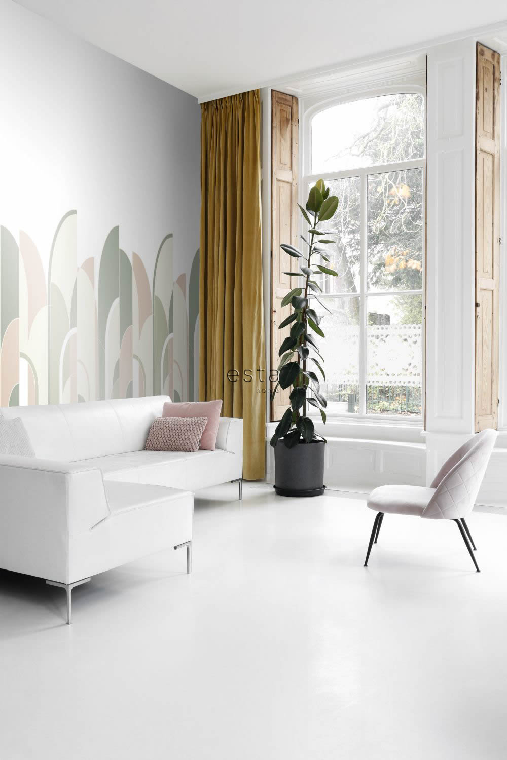 Art Deco Wandbild geometrische Formen 150 x 279 cm 158956