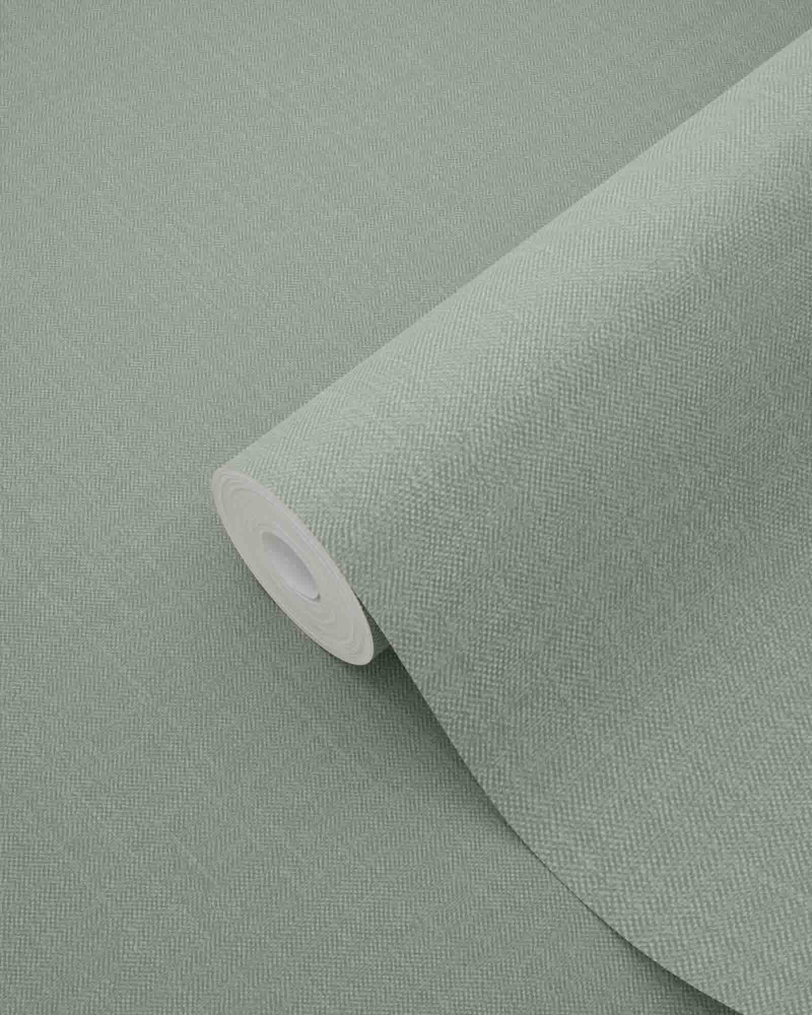 Unitapete Jeans Struktur grüngrau Vlies 148705