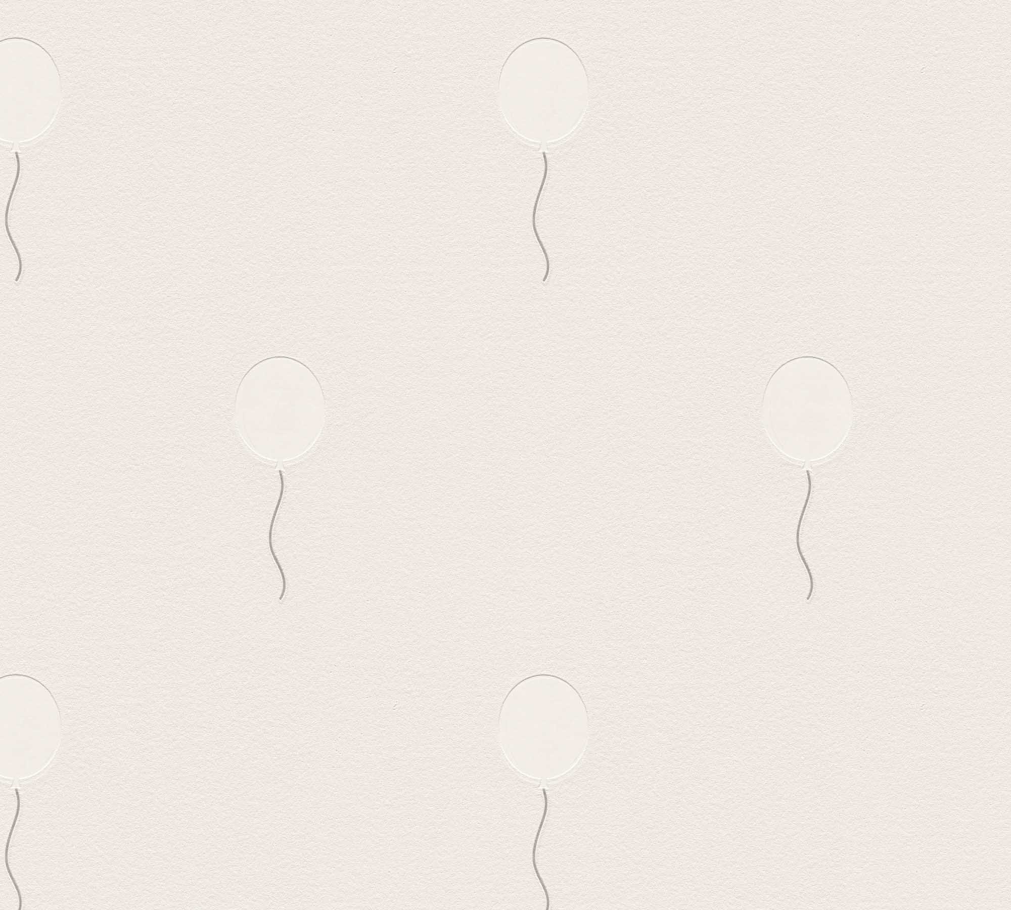 Tapete Luftballontapete weiß Vlies 792642