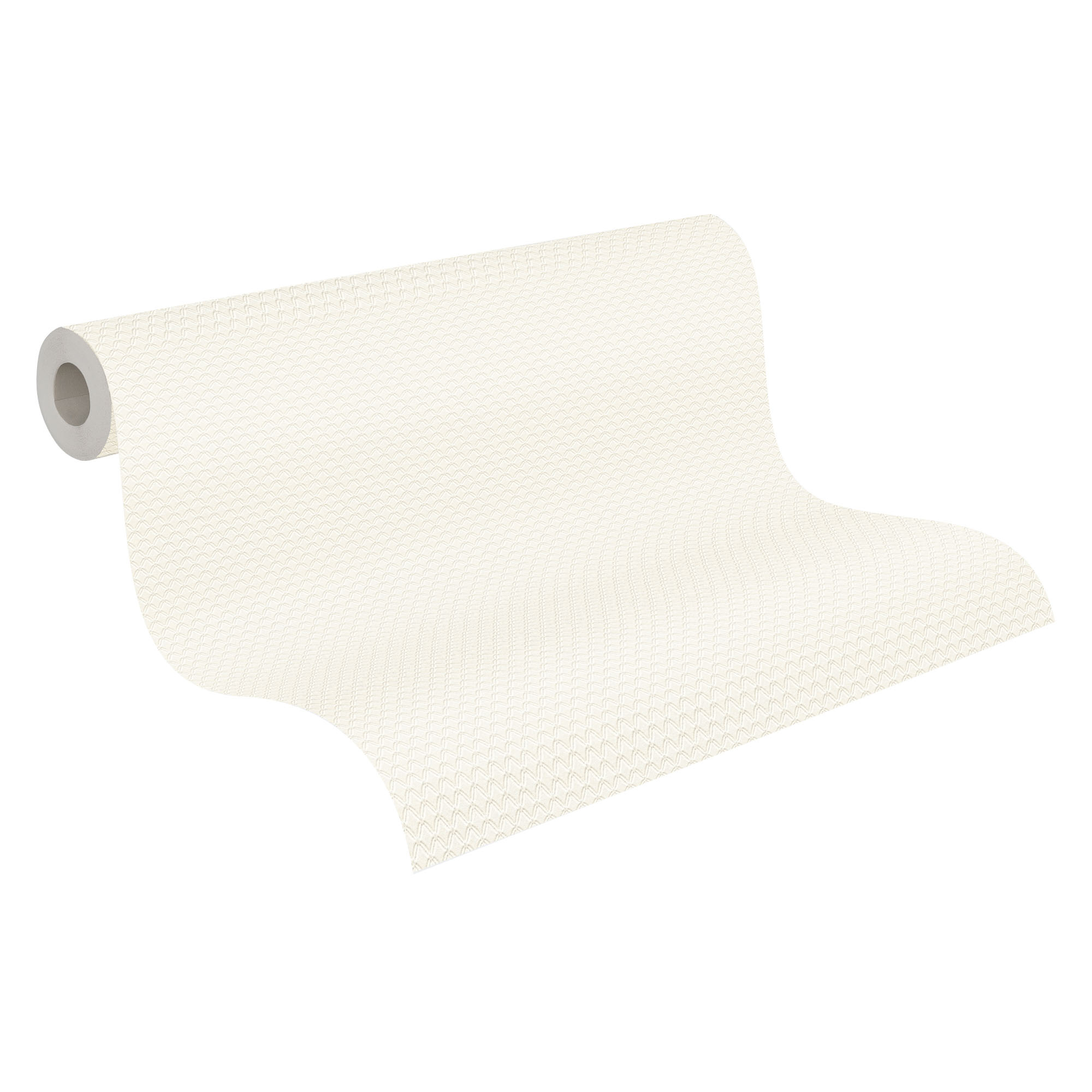 Tapete Unitapete geprägtes Muster Glitzer creme 368977