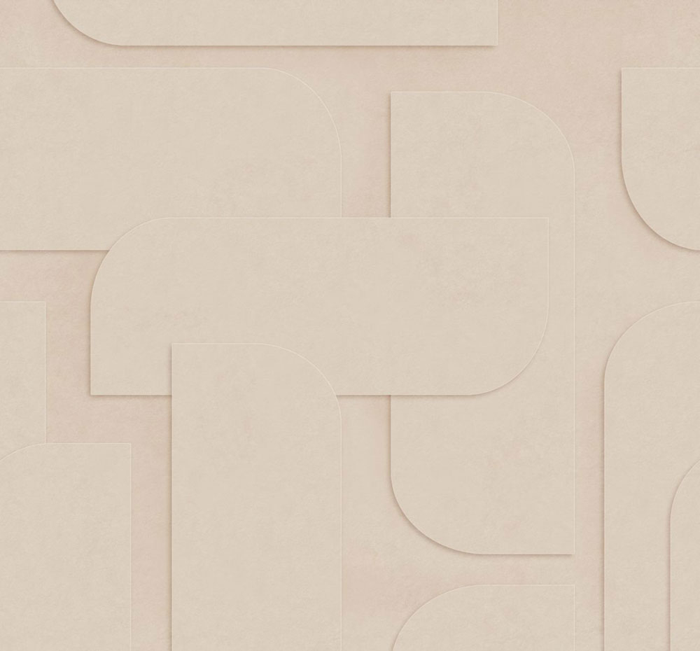 300 x 279 cm Wandbild grafisch 3D Optik Boho beige 159379