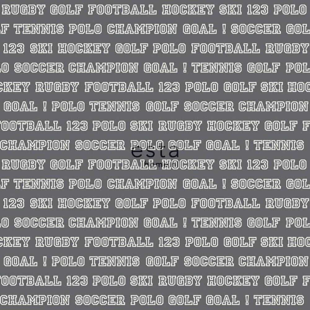 Words dark-gray non-woven wallpaper youth