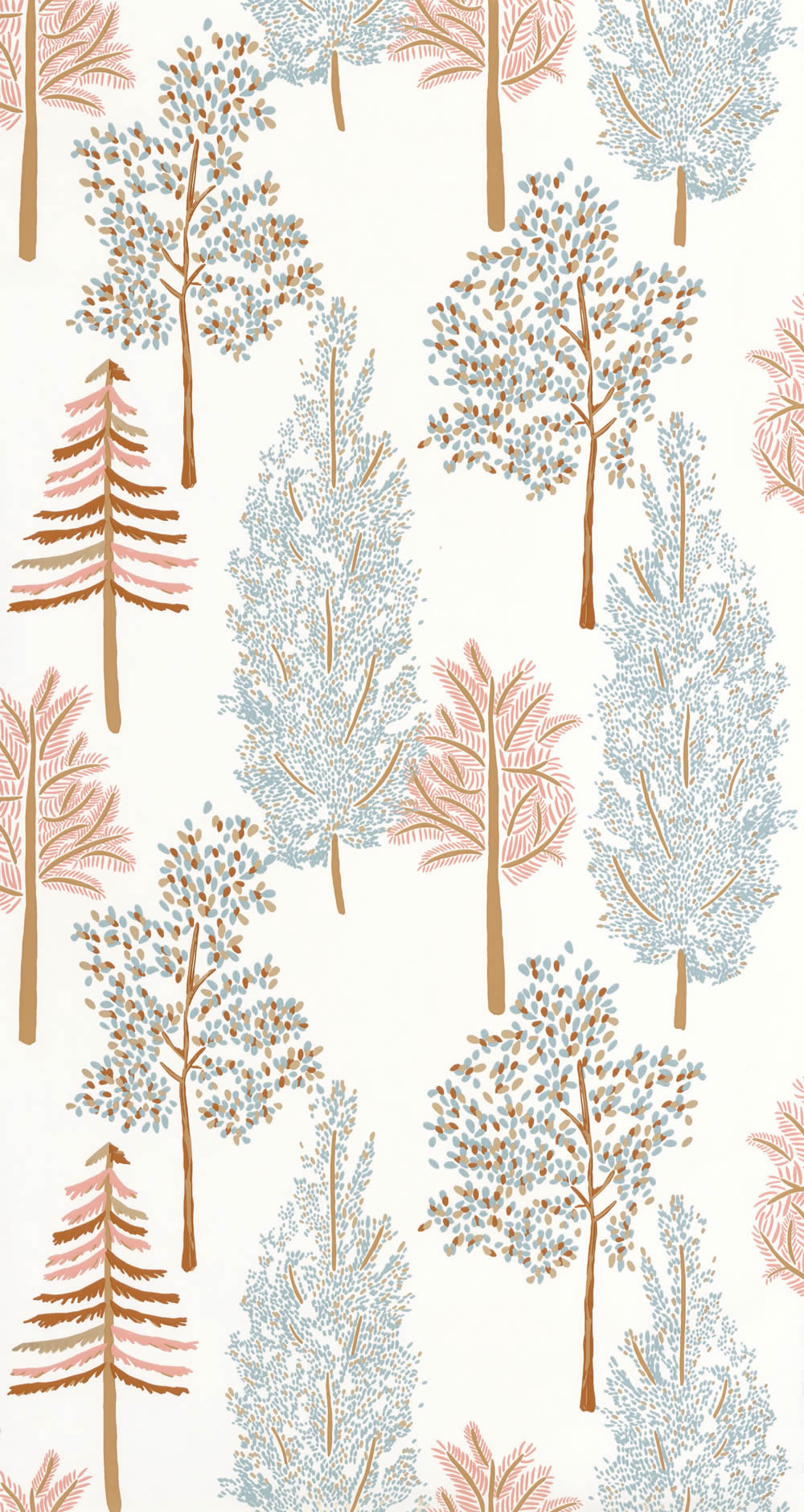 Weiß und bunte Tapete Bäume im Wald Caselio - La Foret Texdecor FRT102956023