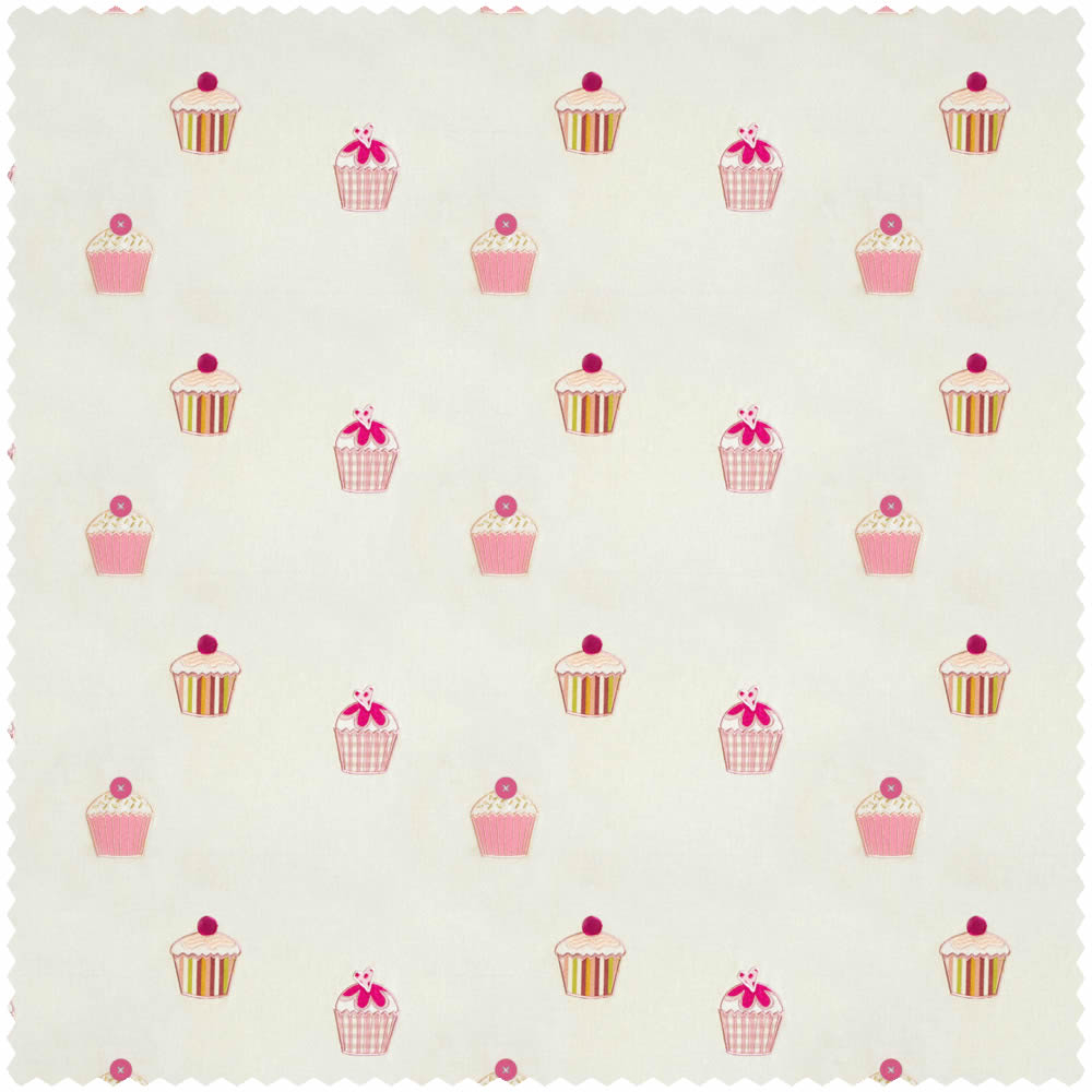Stoff pastellfarbene Cupcakes Muffins Törtchen weiß HLTF133572