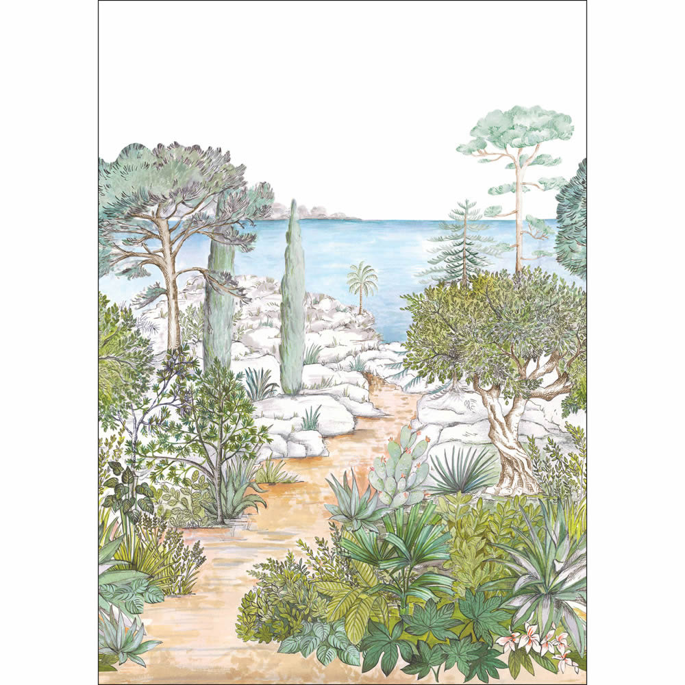 Wandbild M Malerei Landschaft Meer zarte Farben grün blau PMW104717103-36-PMW104717103