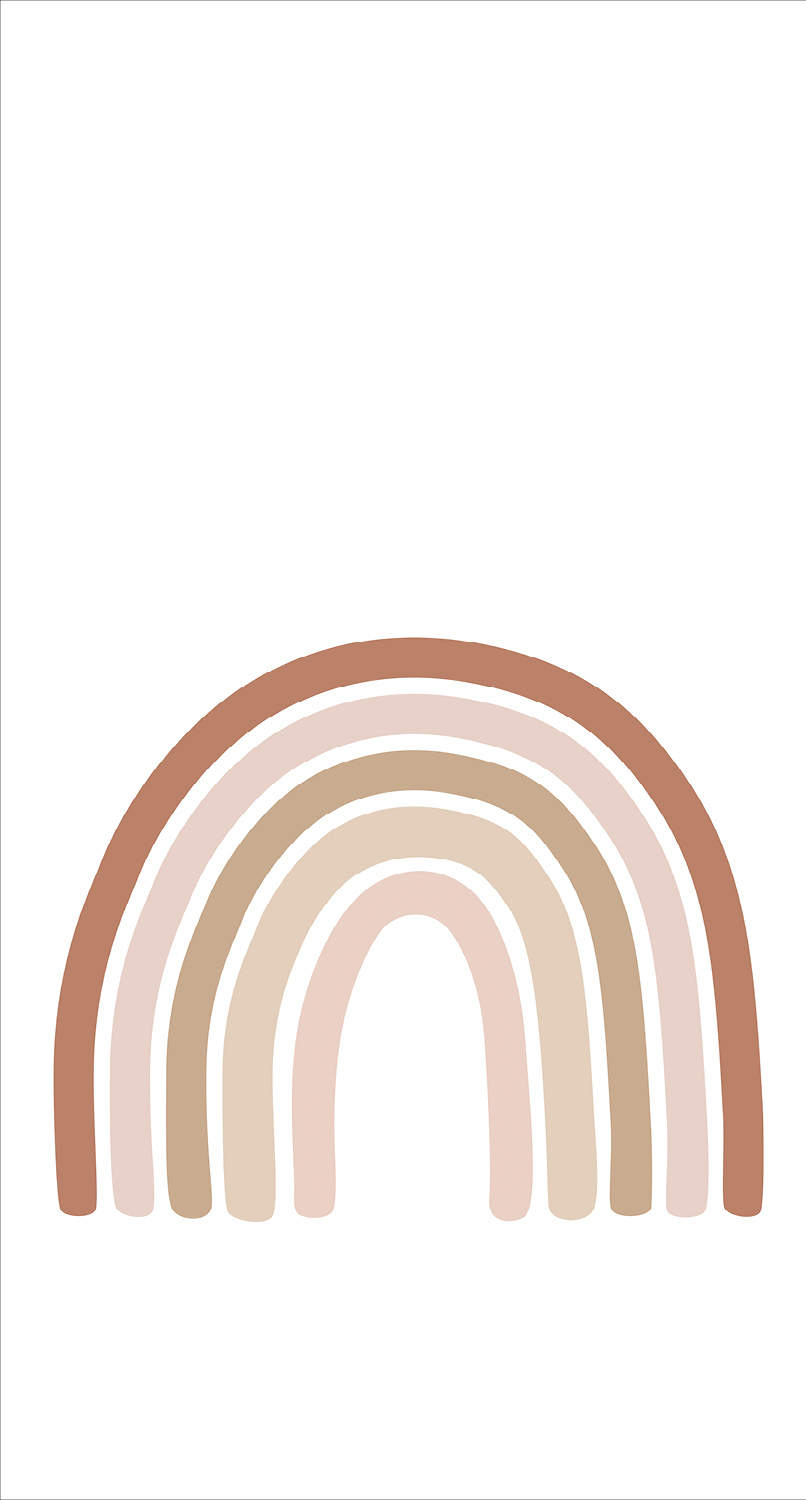 Wandbild Regenbogen Boho pastell weiß 150 x 279 cm 159053