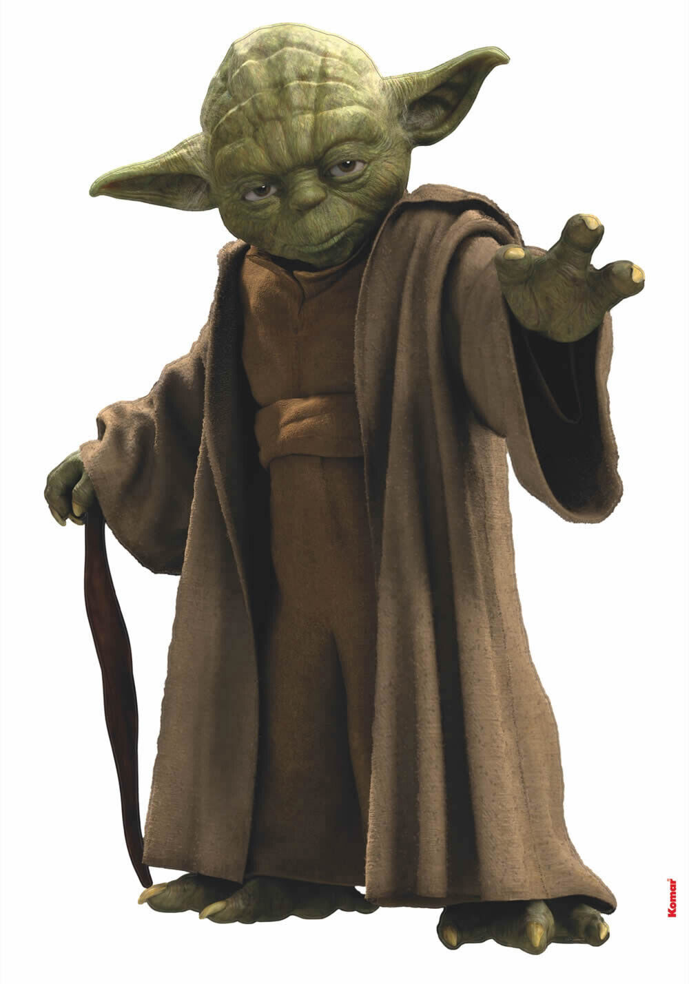 Wandsticker selbstklebend Star Wars Yoda Grün Braun-58-14721