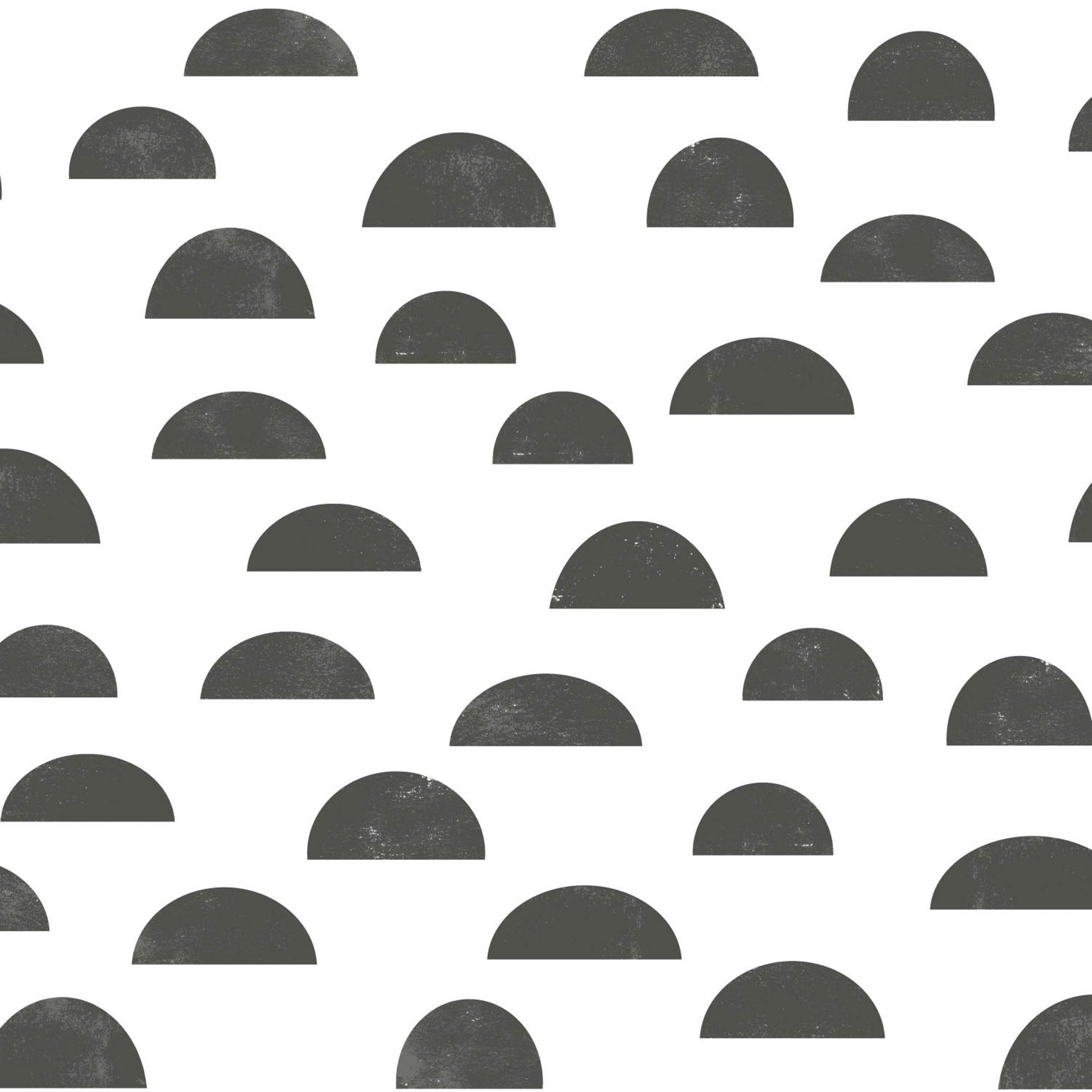 Grafik Tapete Halbkreise modern schwarz weiß Vlies 139067