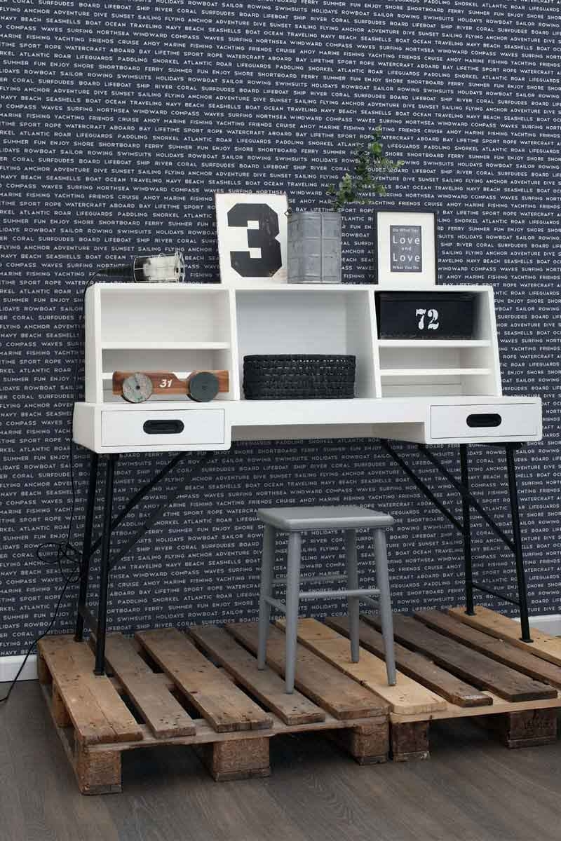 Beach Schriftzüge Tapete dunkelblau Vlies 138961