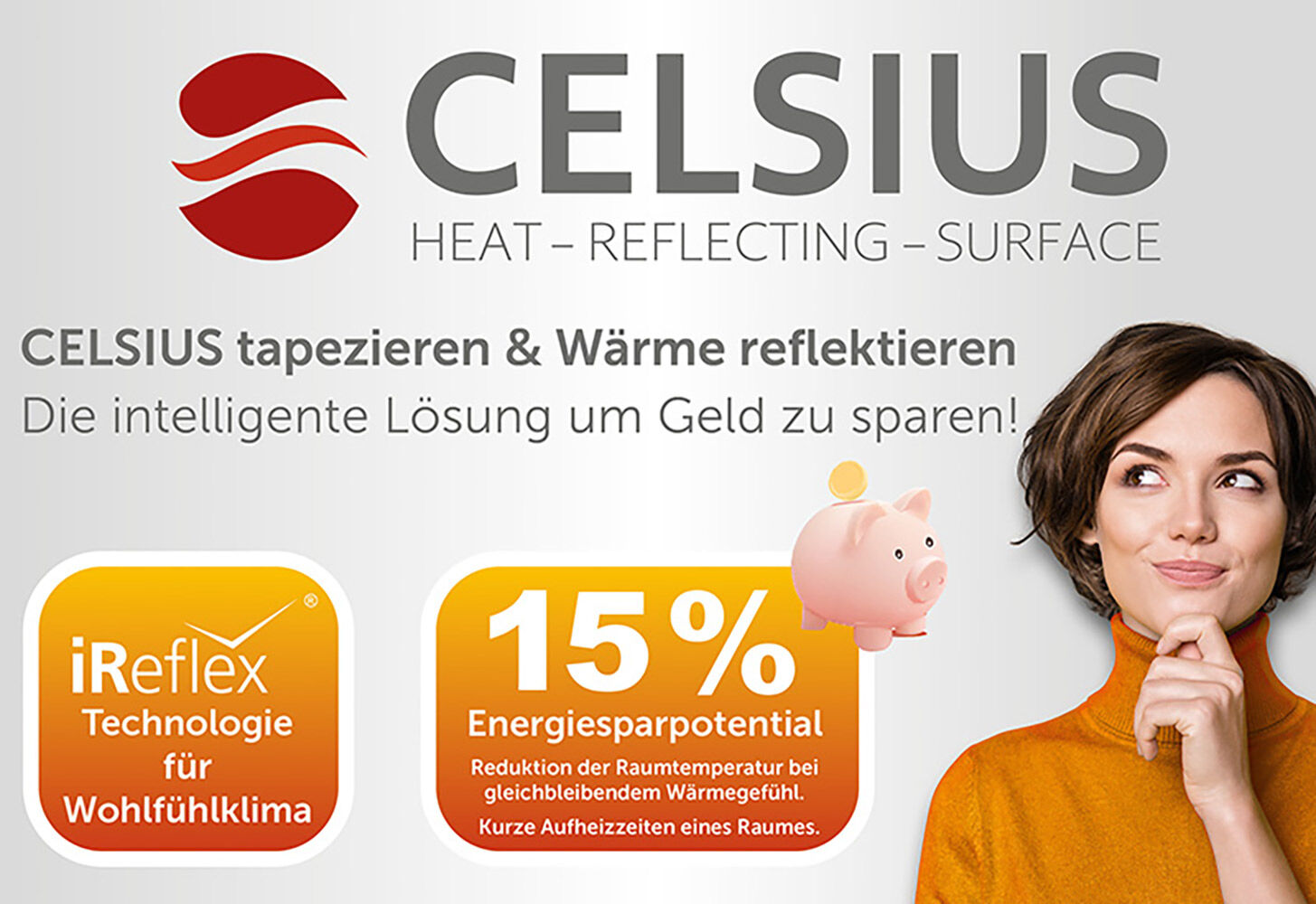 Die Tapete Celsius von Marburg bietet 15% Energiesparpotenzial.