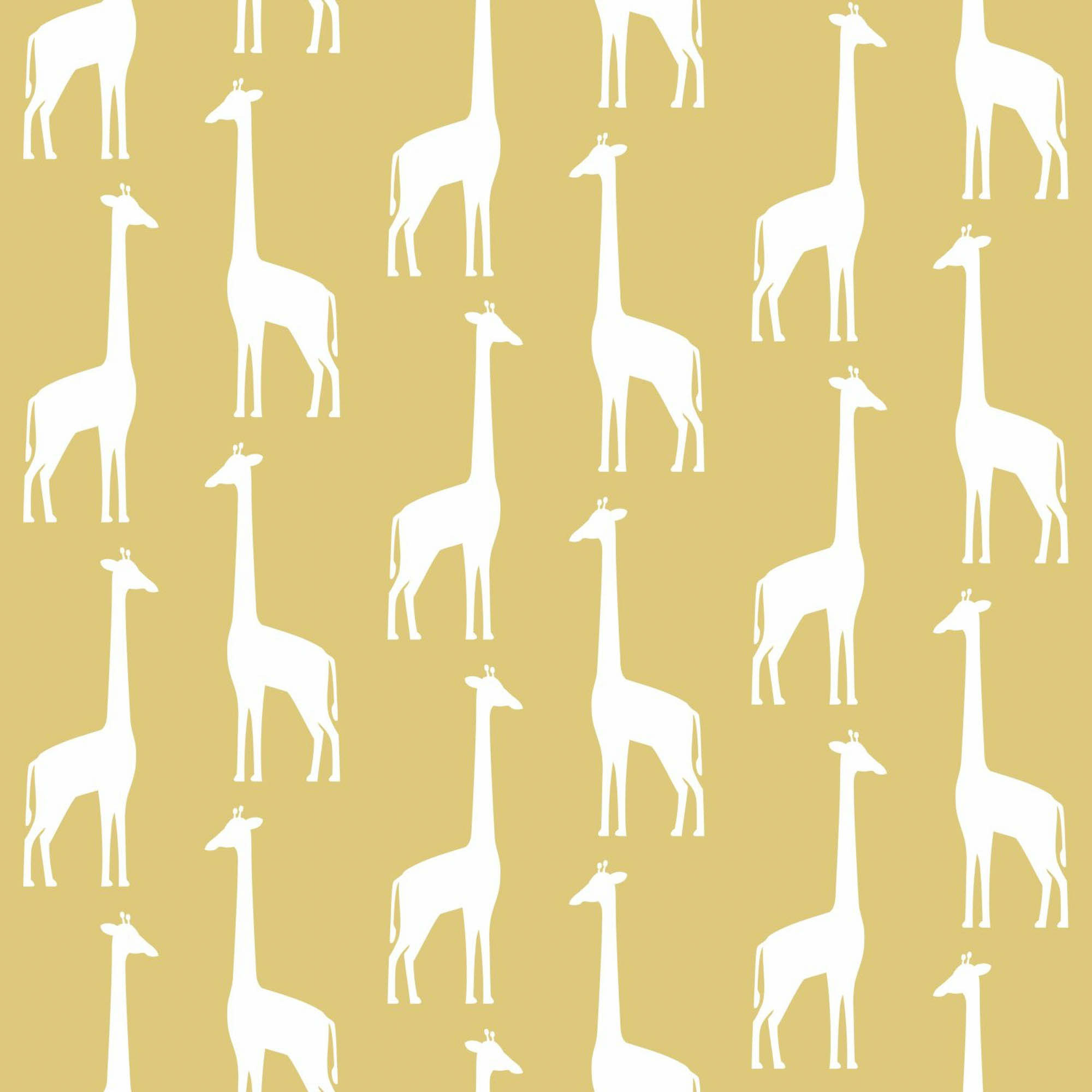 Vliestapete Giraffen Skandi senfgelb 139059