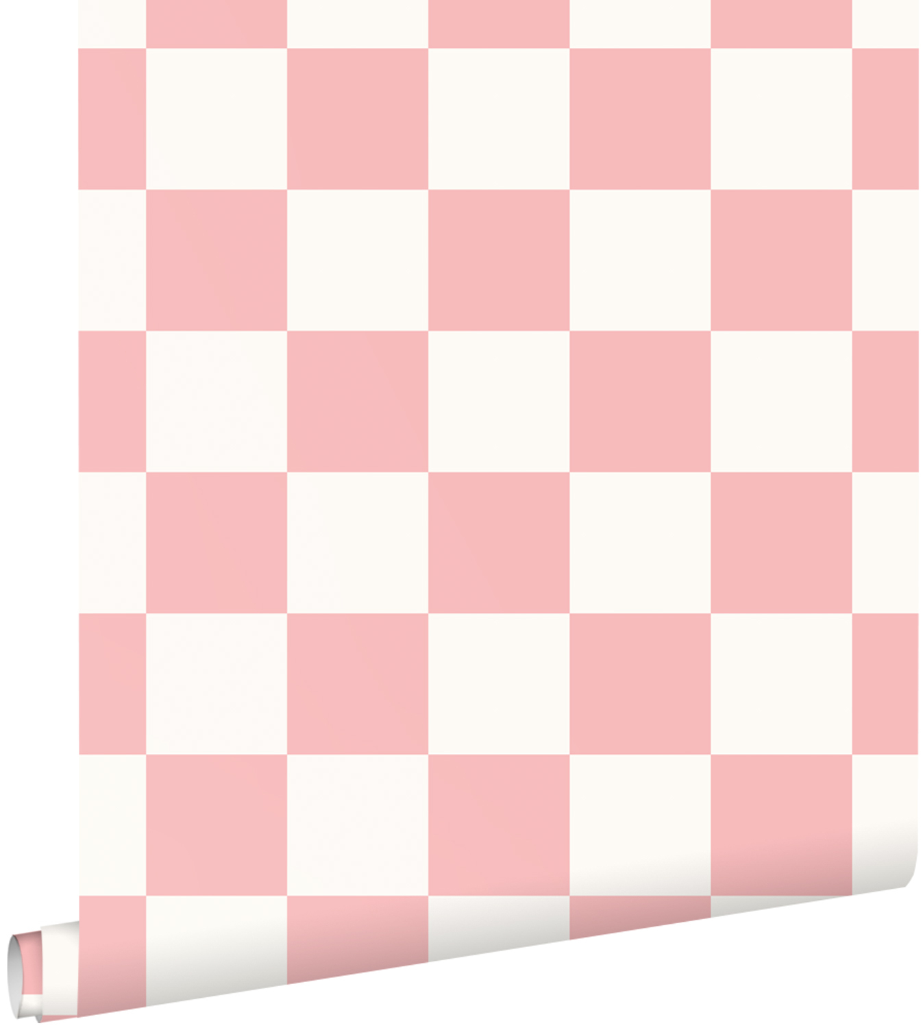 Tapete Vliestapete Karomuster rosa weiß 139998