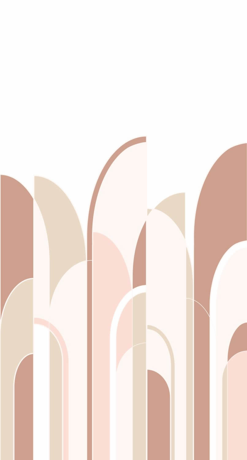 Grafisches Wandbild Art Deco terrakotta 150 x 279 cm 158959