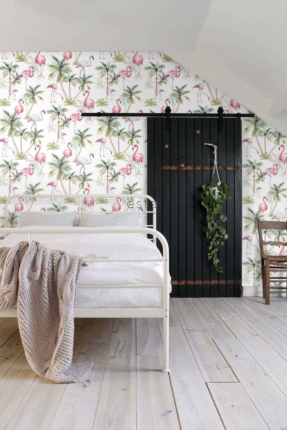 Flamingo Tapete XXL botanisch rosa Vlies 158844