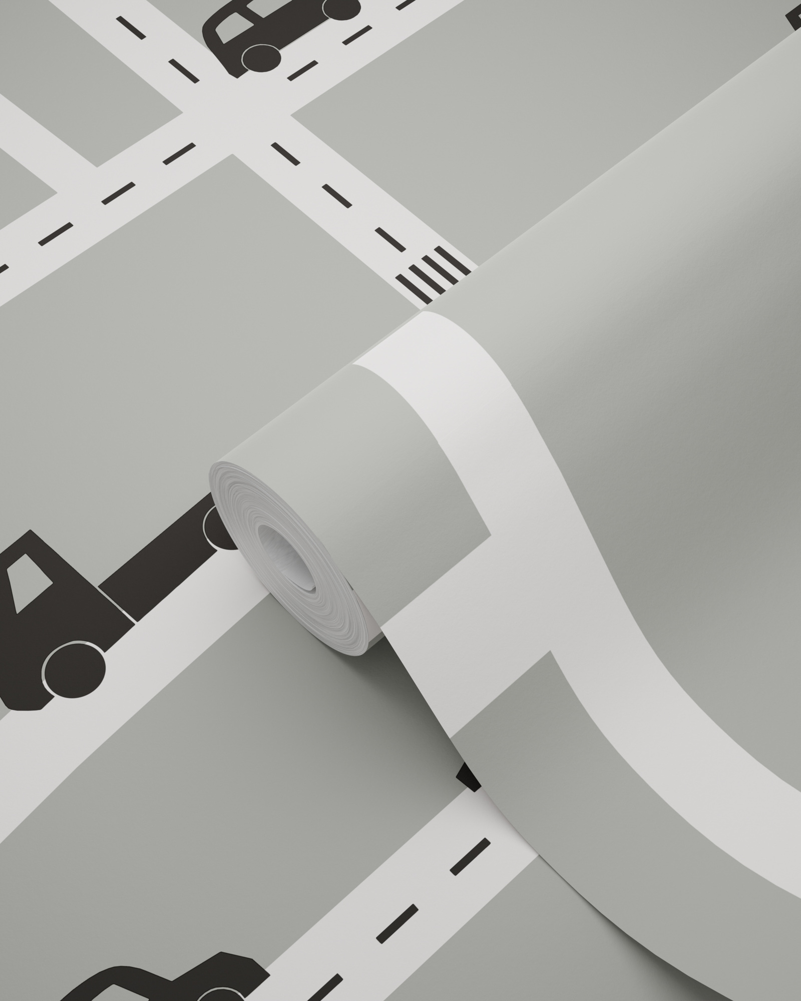 Straßen Tapete Autos Fahrzeuge Vlies grau 139282