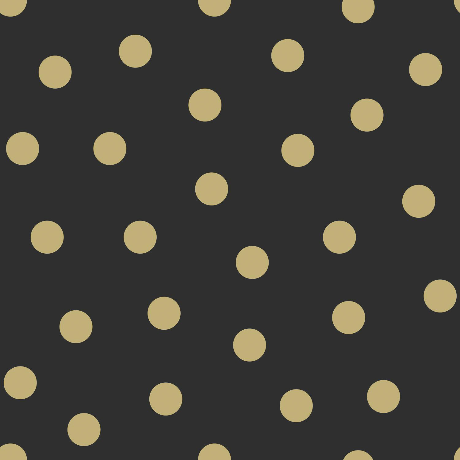 Tapete Punkte modern schwarz gold Vlies 347676