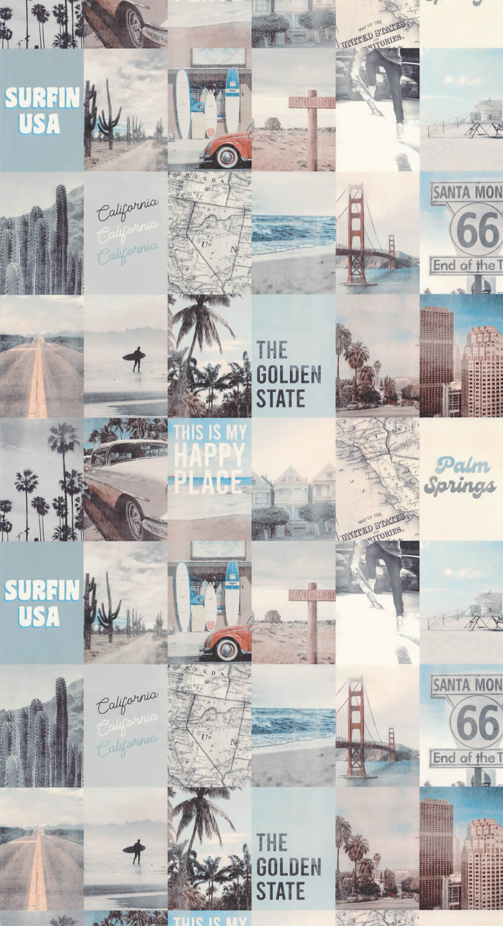 holiday photos wallpaper multicolored Caselio - Young and free Texdecor YNF103346090-36-YNF103346090.1M