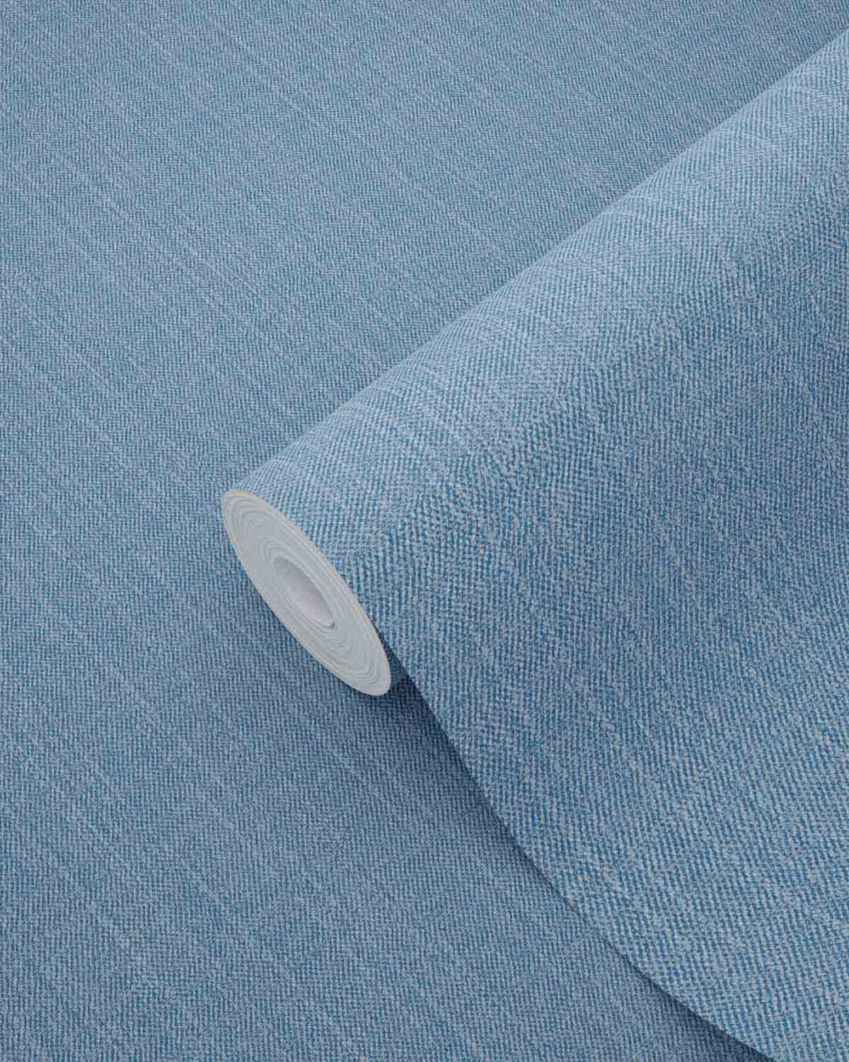 Vliestapete Denim Struktur blau Uni 148605