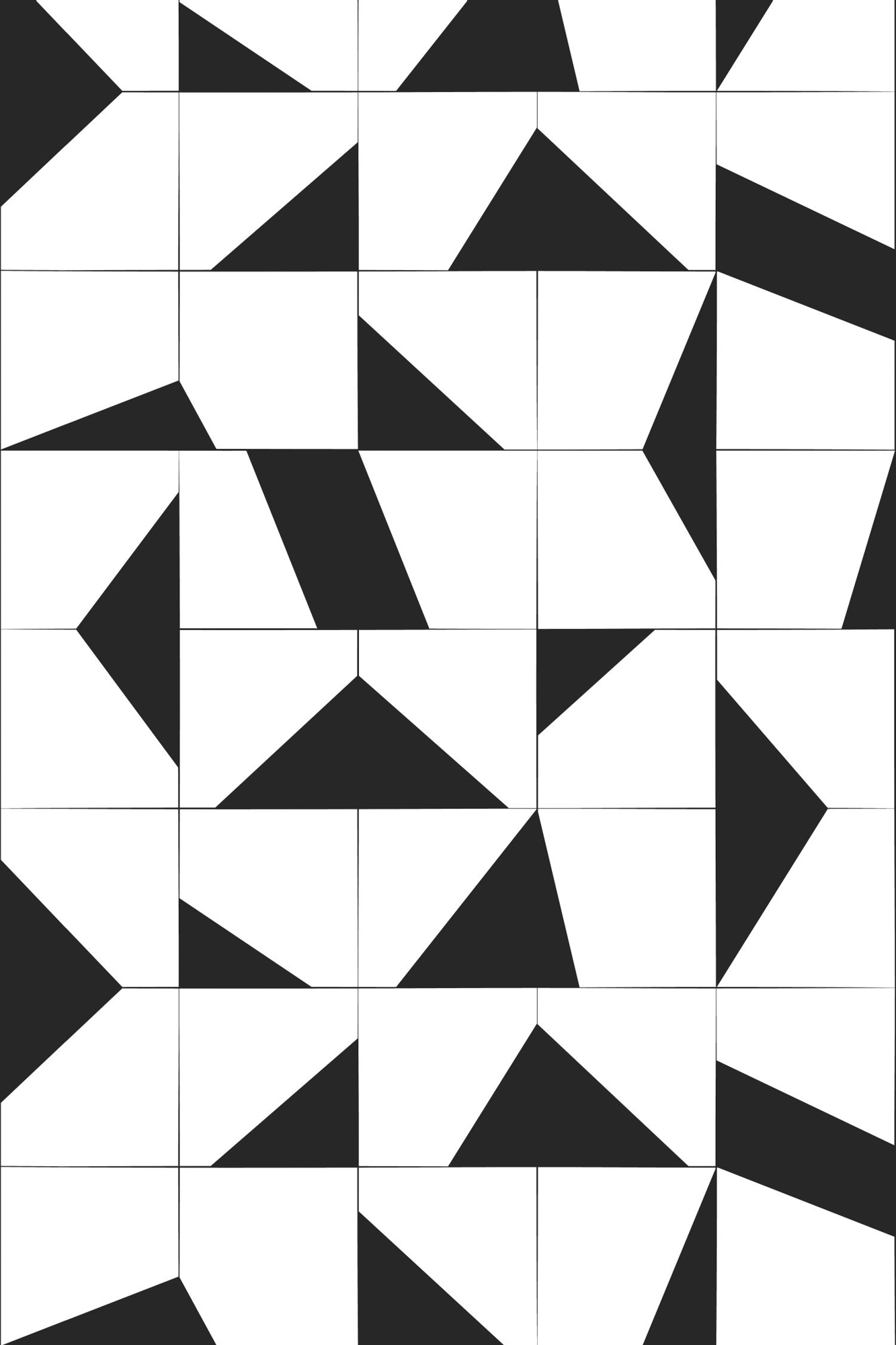 Wandbild Kachelmuster Scandi schwarz weiß 200 x 279 cm 158908