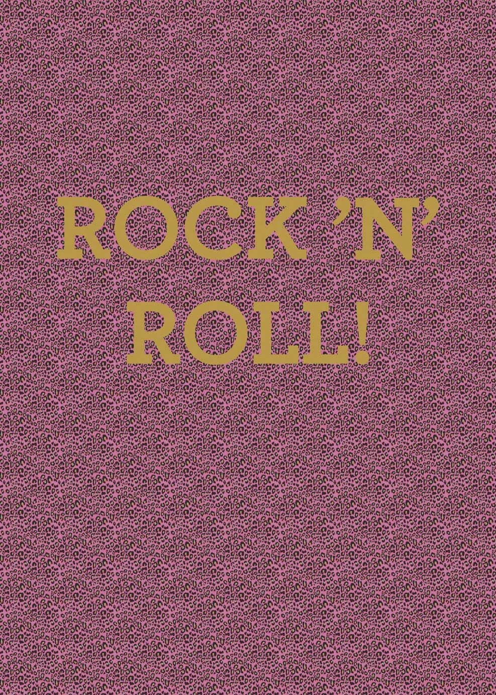 Rock N Roll Wandbild Leomuster Pink
