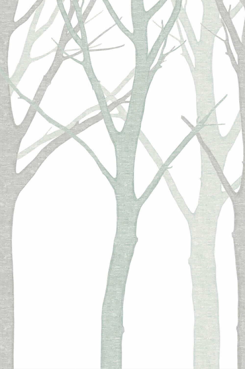 Mural Trees Green Gray