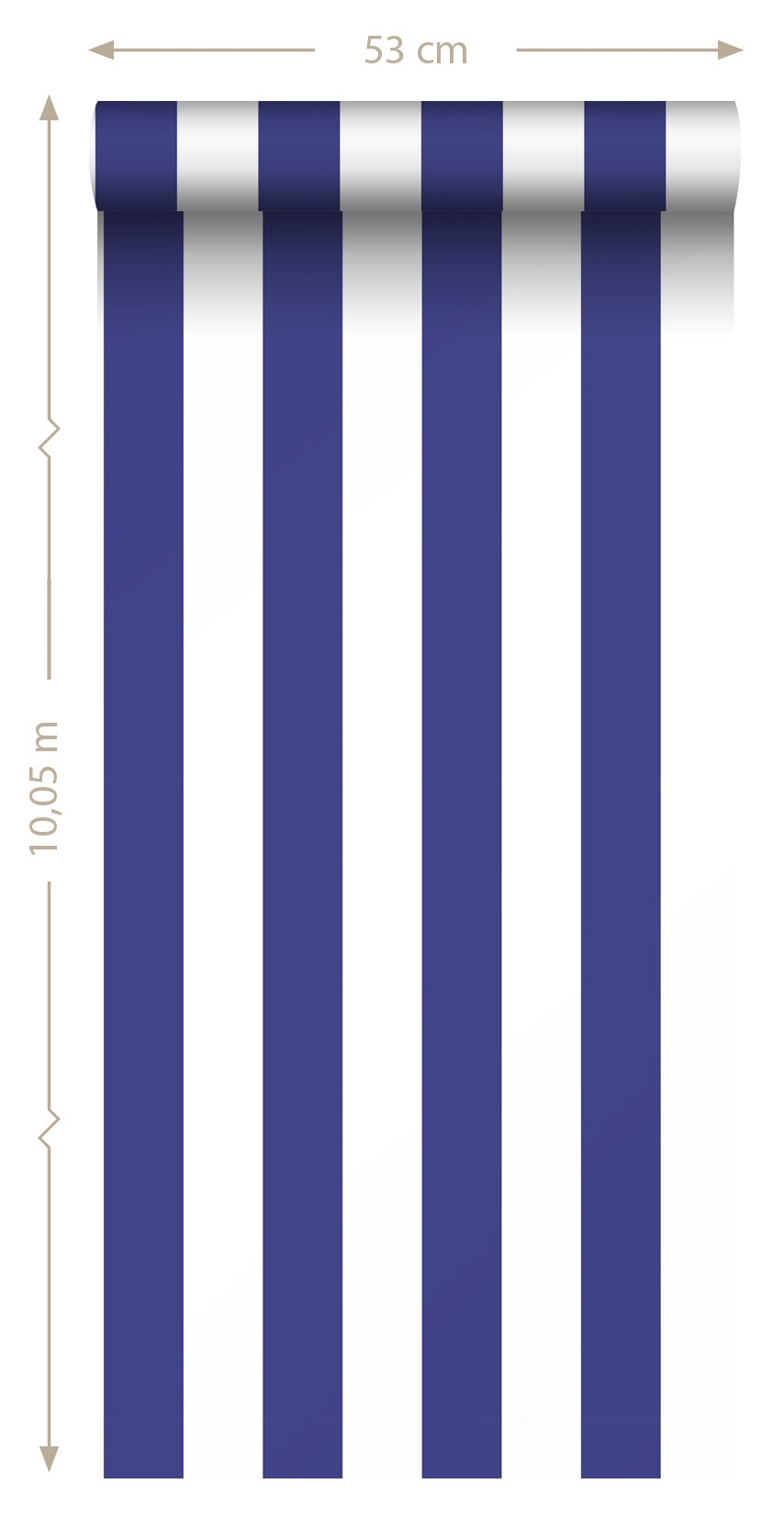 Tapete Streifentapete modern blau weiß Vlies 131572