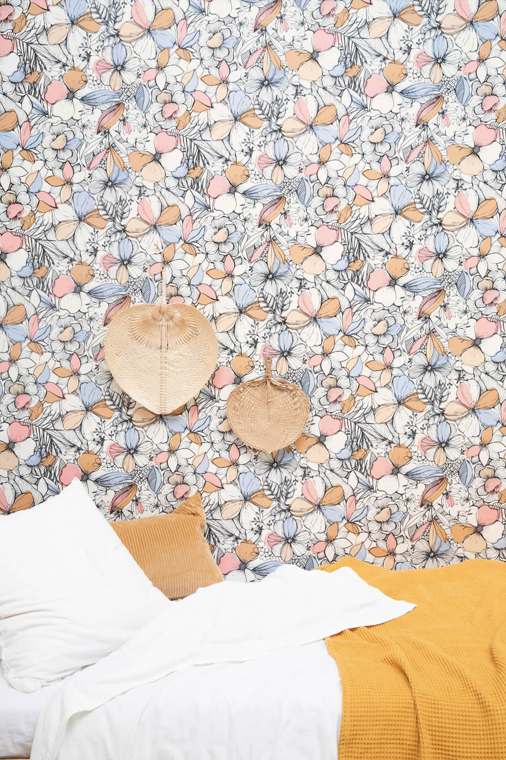 leaves flowers wallpaper multicolor Young and free YNF103384020-36-YNF103384020.1M