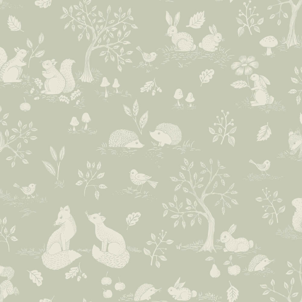 Waldmotive Blassgrün Vliestapete Grönhaga Rasch Textil 044130-23-044130.1M