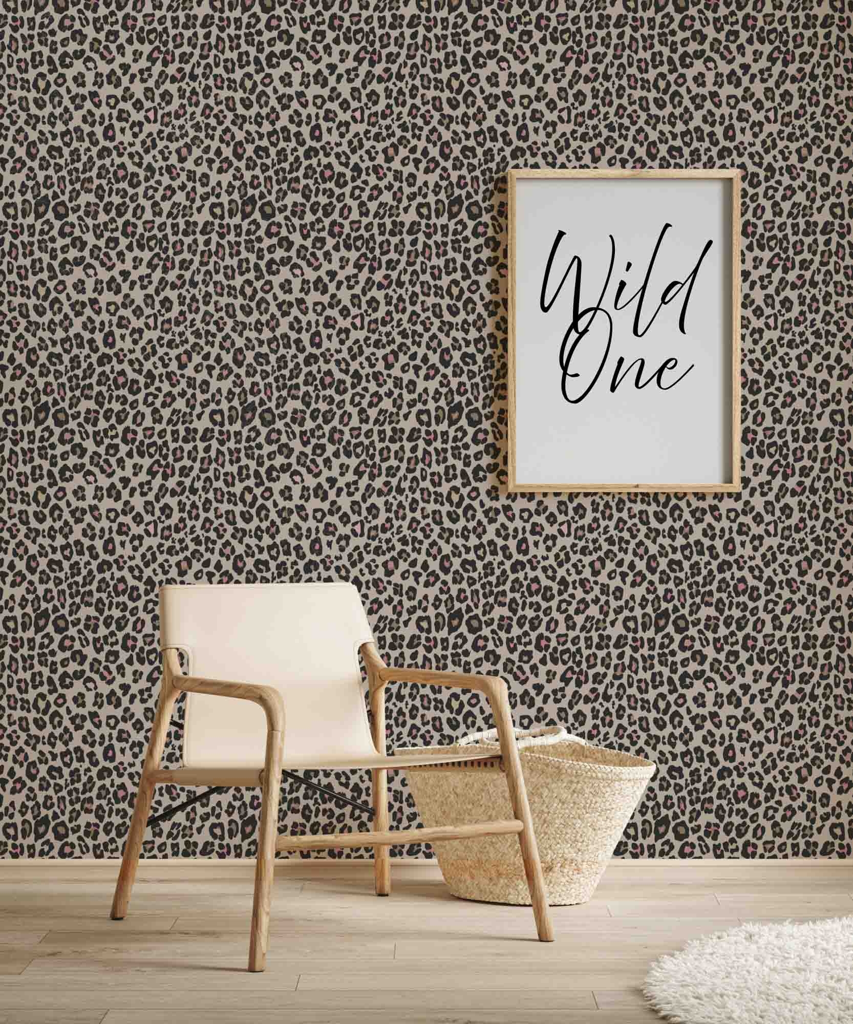 Tapete Vliestapete Leopardflecken naturfarben G78564