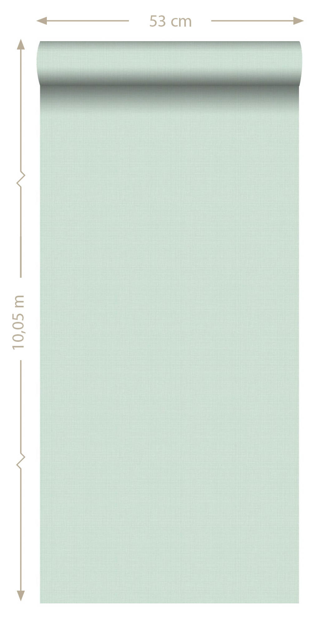 Linen Look Wallpaper mint green non woven 139024