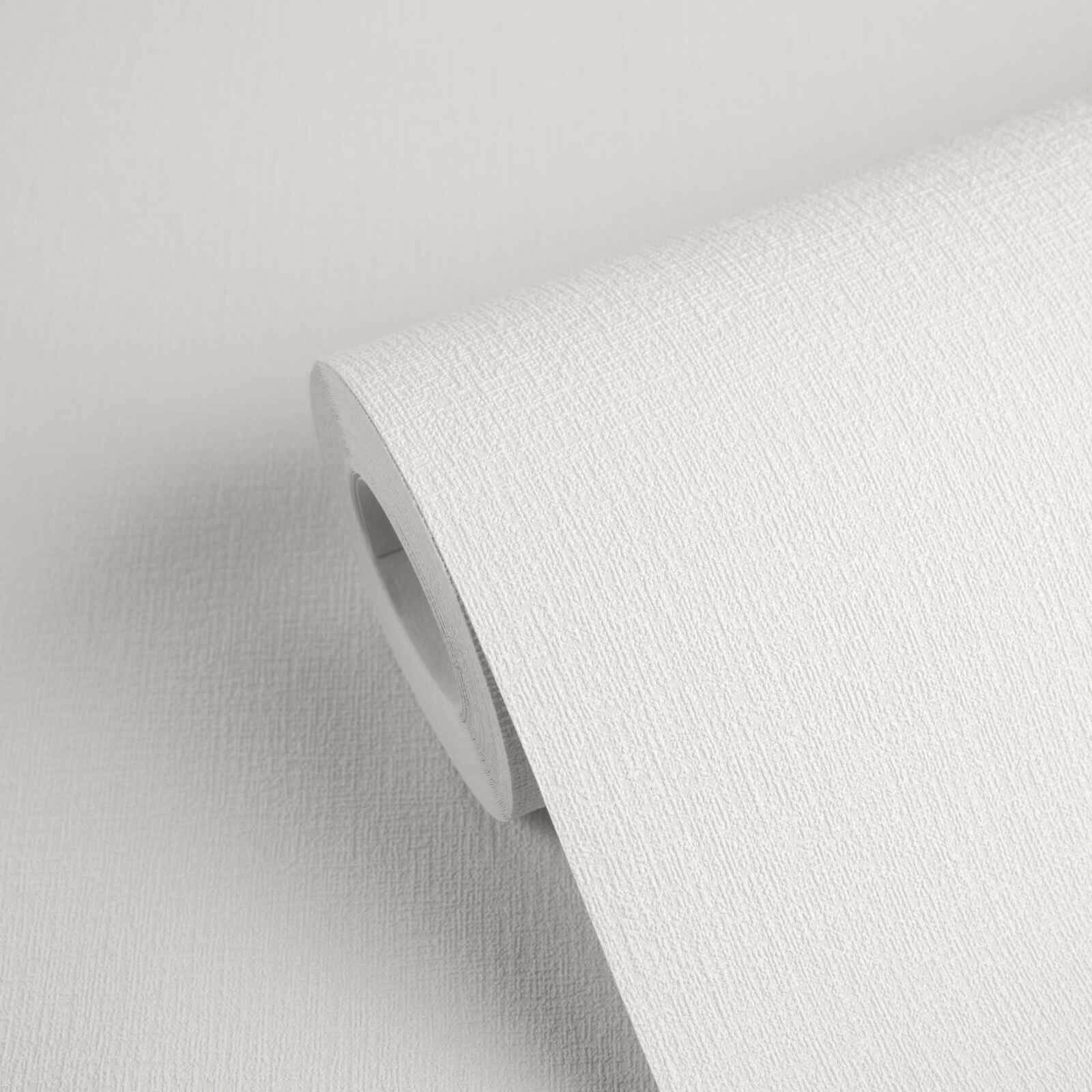 Tapete Unitapete Textiloptik weiß 367131