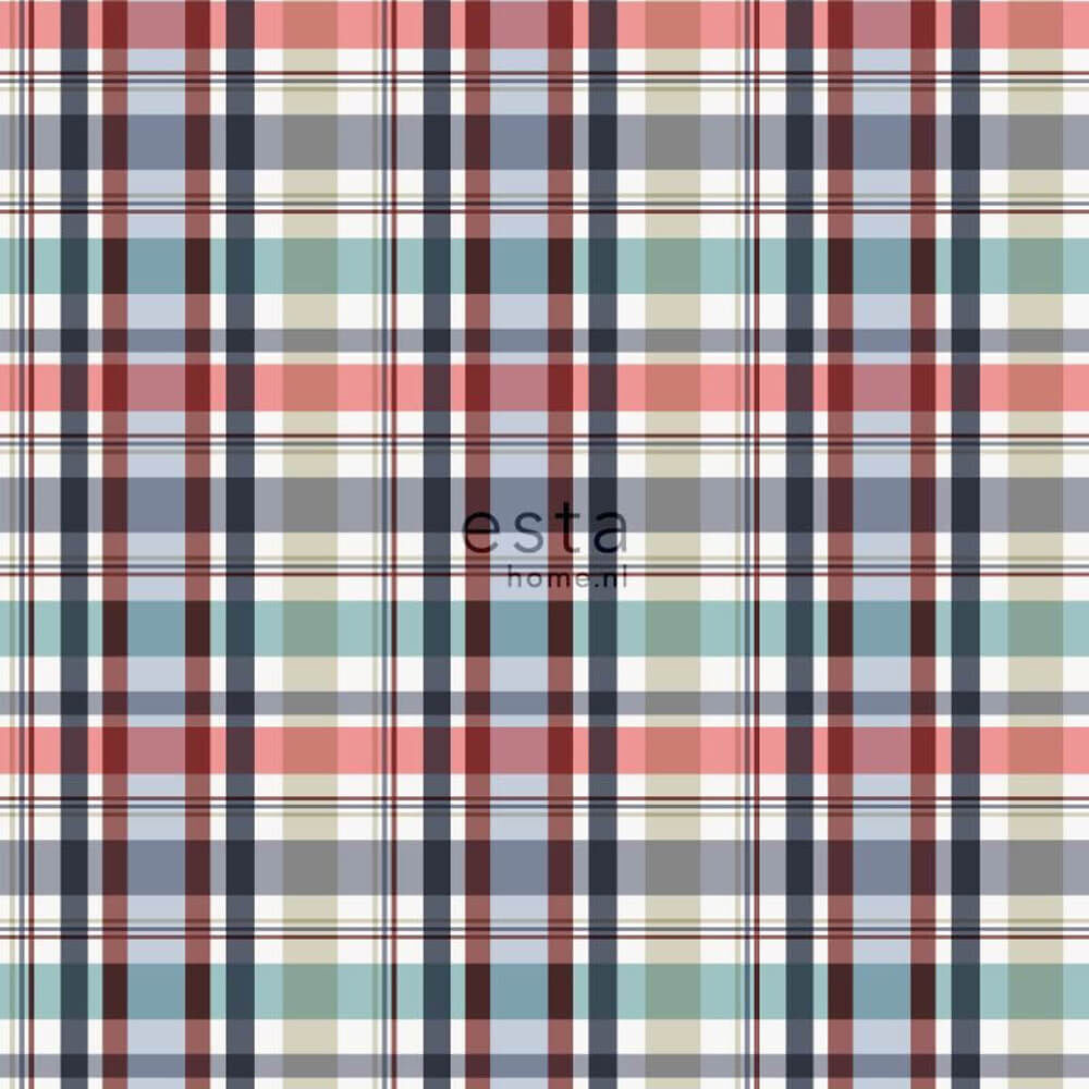 non-woven wallpaper plaid colorful child