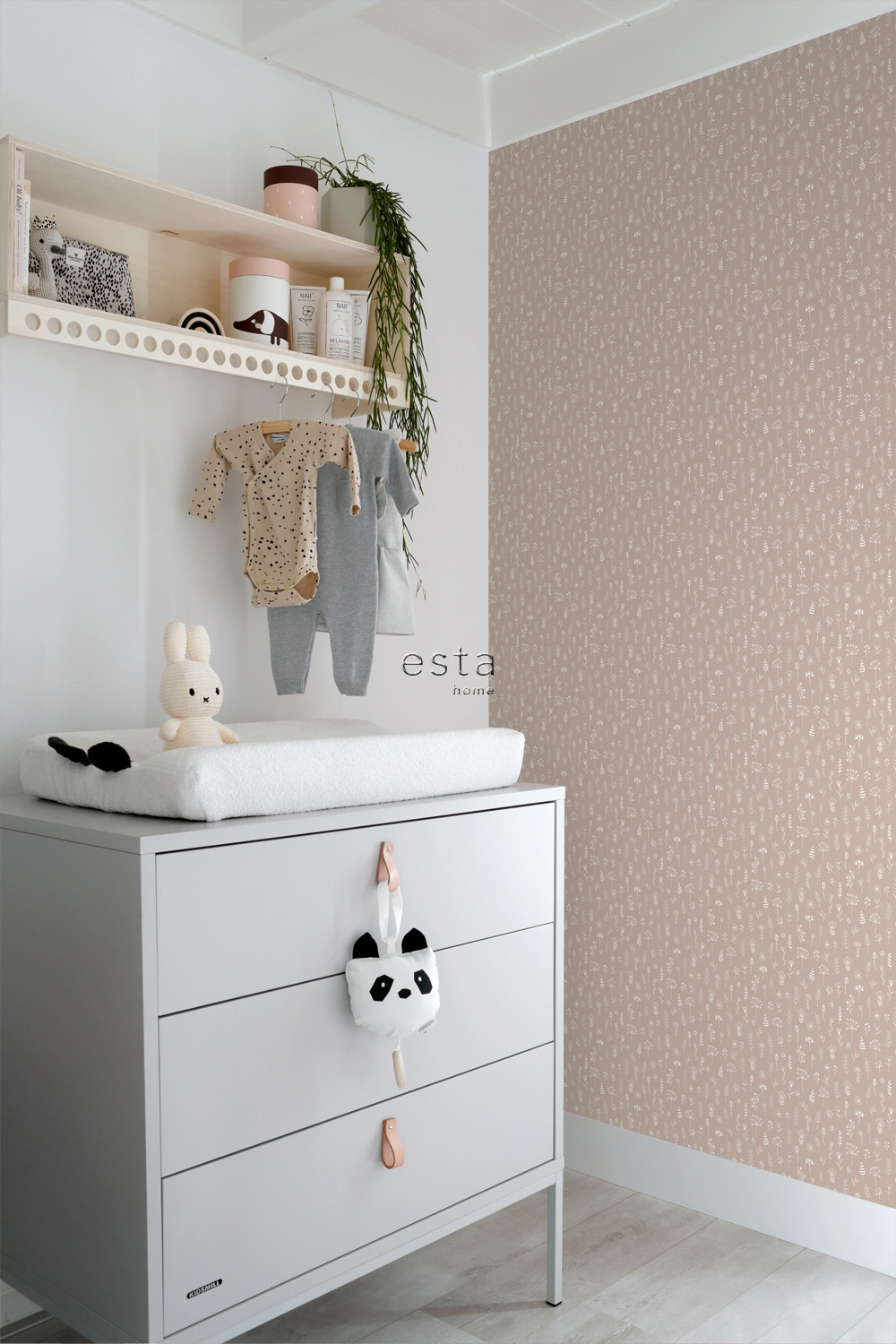 Blumentapete Wildblumen Scandi Vlies altrosa 139280