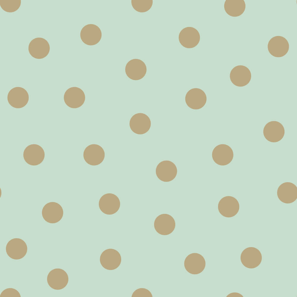 mint green with gold non-woven wallpaper gold shiny dots Woodland Rasch Textil 139245-23-139245.1M