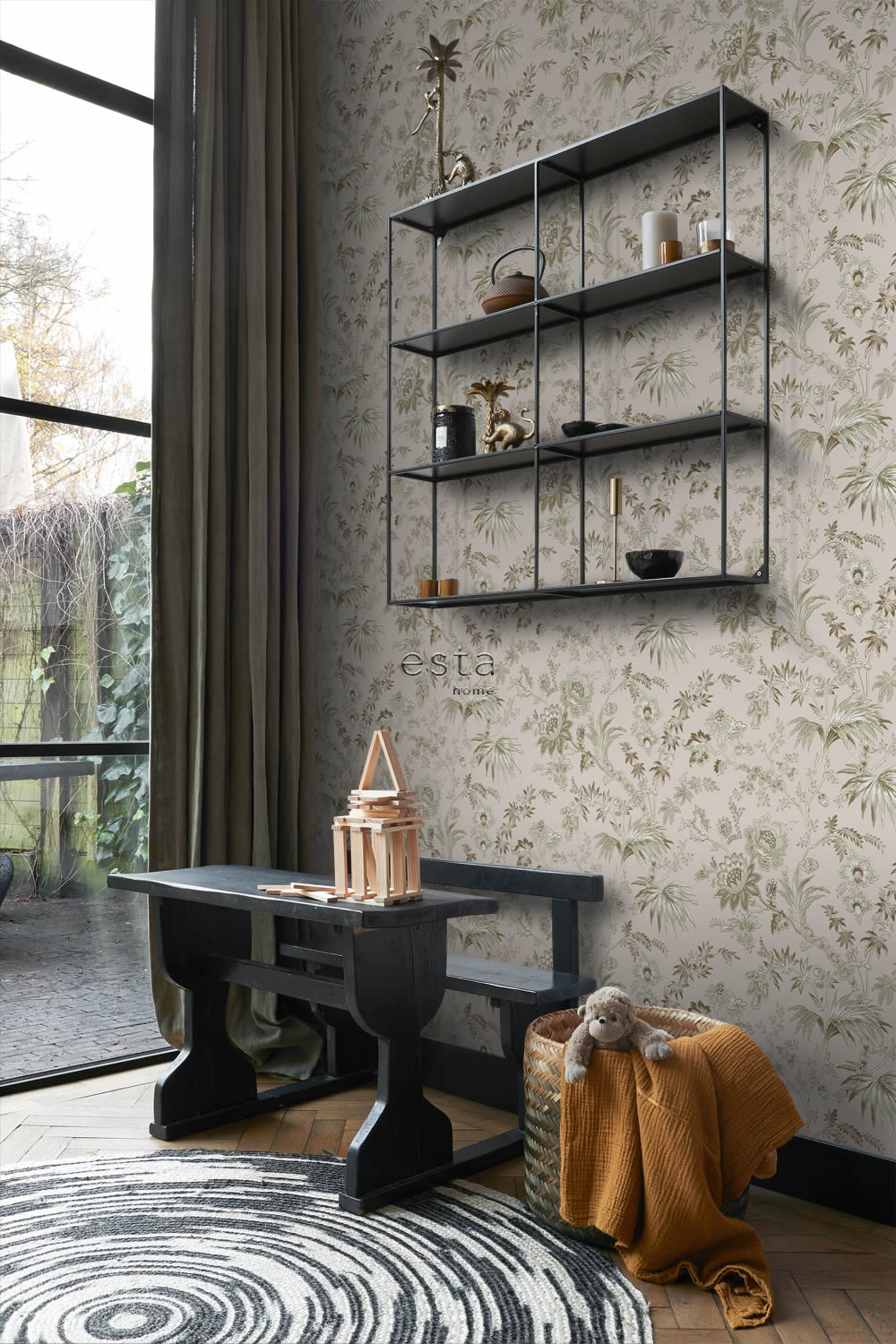 Tapete Klassische Blumenranken altrosa Vlies 139401