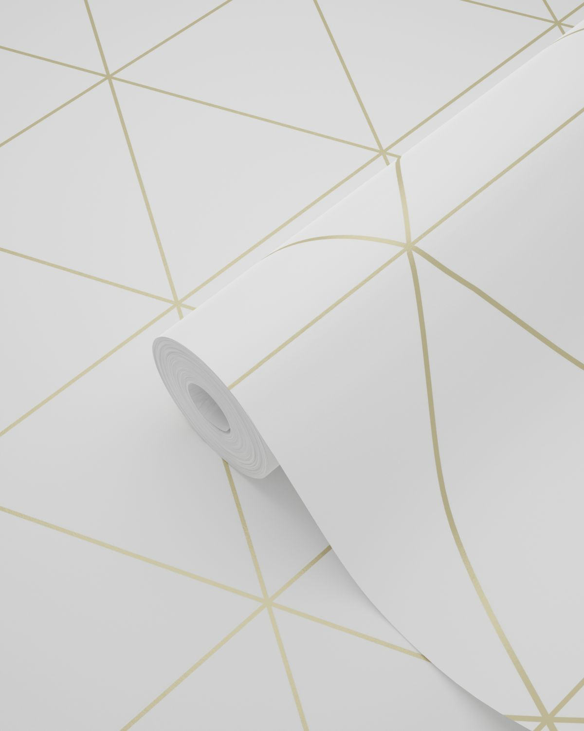 Tapete Skandinavische Dreiecke gold weiß Vlies 347682
