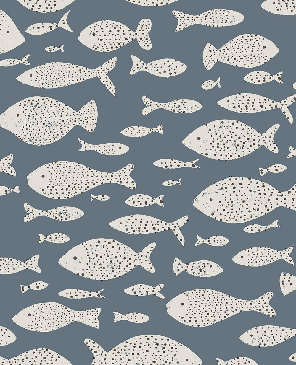 fish underwater non-woven wallpaper jeans-blue Explore Eijffinger 323006 _L1