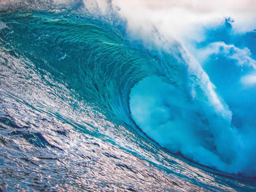 Fototapete 371 x 280 cm Meer Welle Urlaub Reise blau ML1301