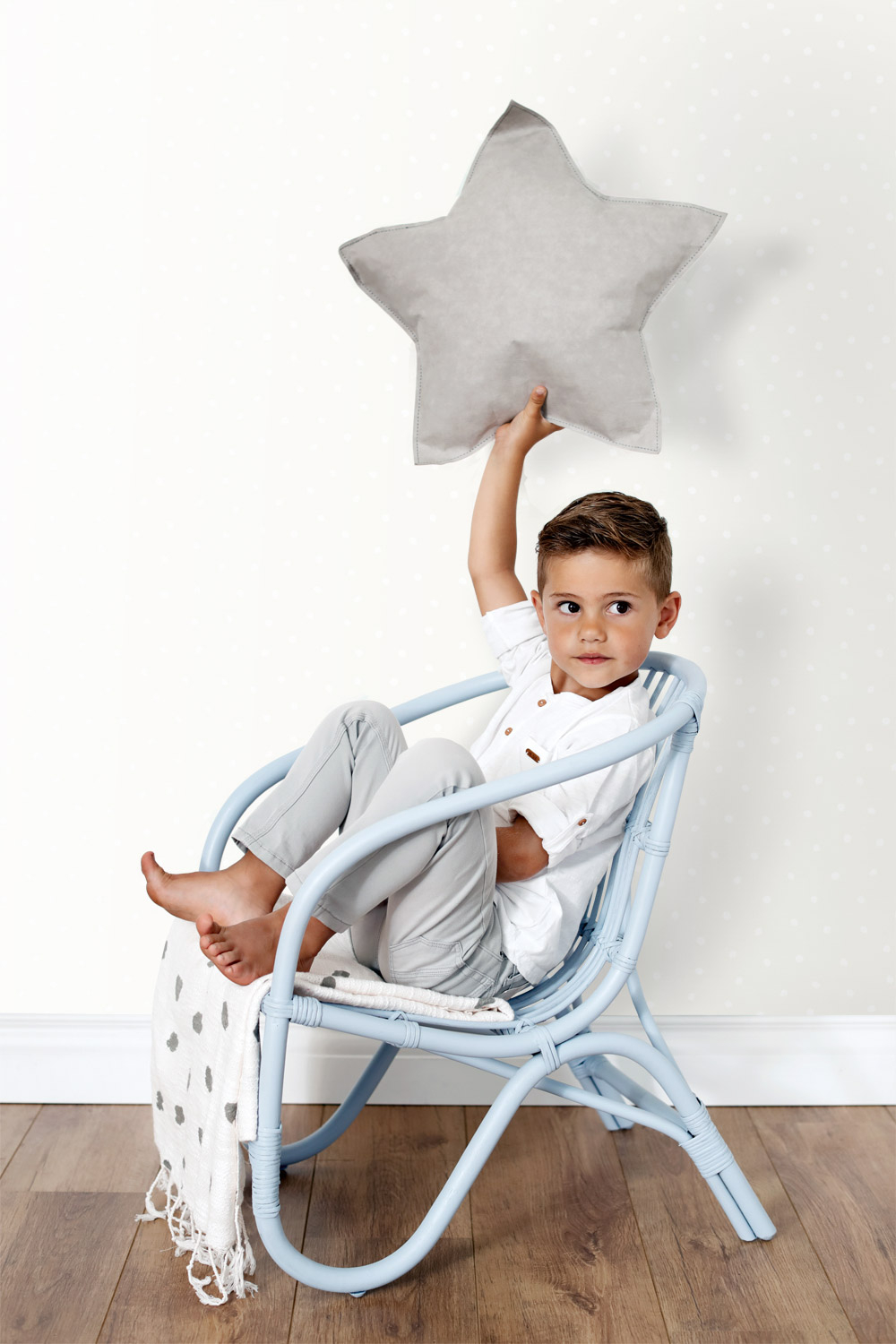 Tapete Punktetapete minimalistisch beige Vlies 347697