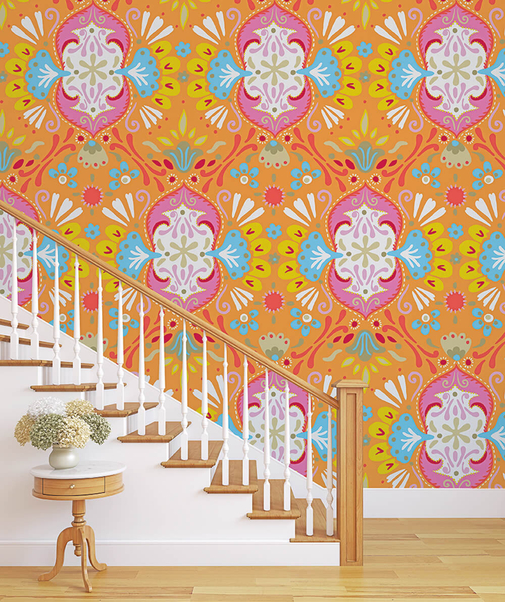 Wandbild Orange Bunt Grafische Muster-65-TD4035